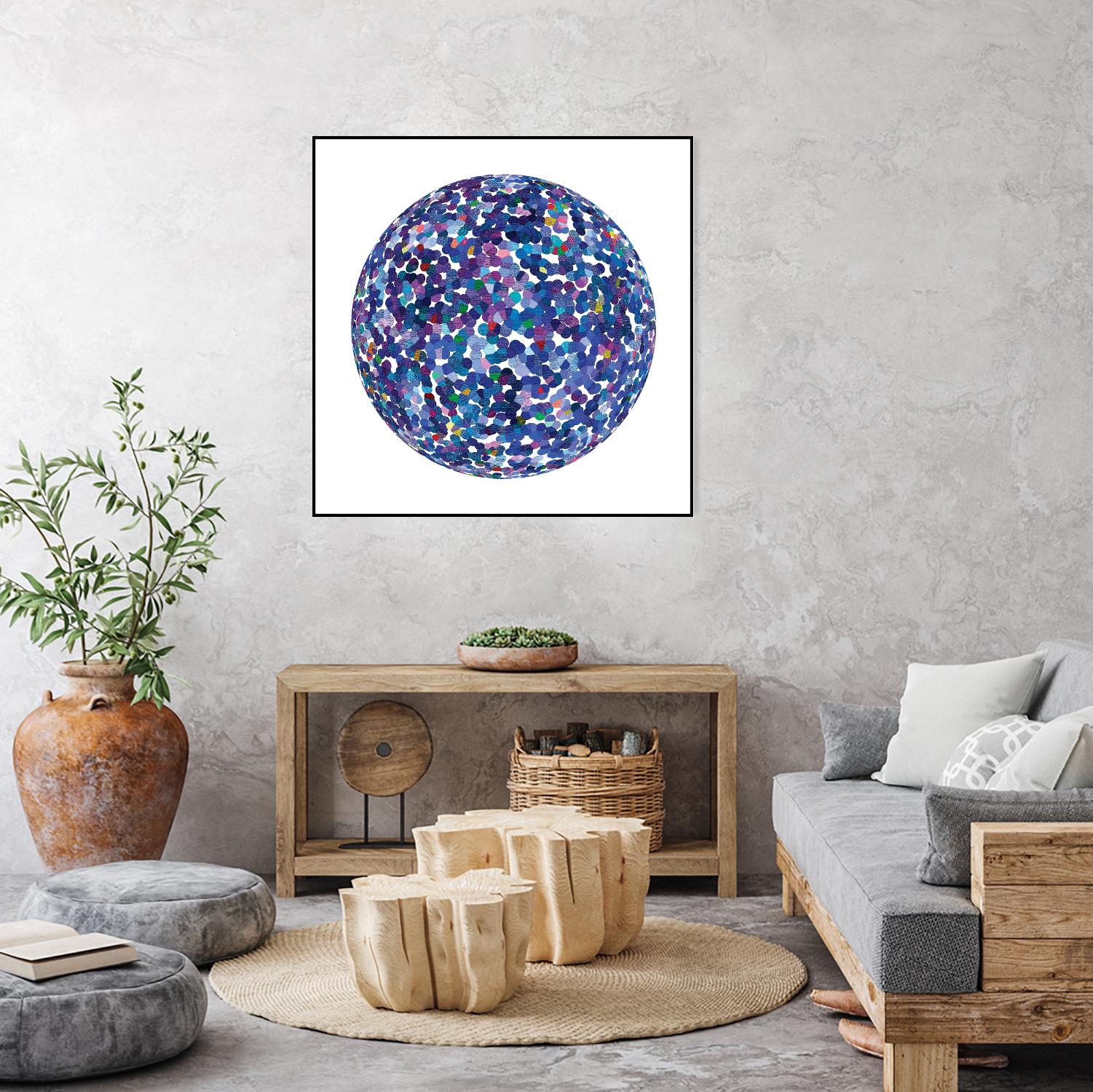 ROND - bleu by Celine Cimon on GIANT ART - blue abstract canadian artist
