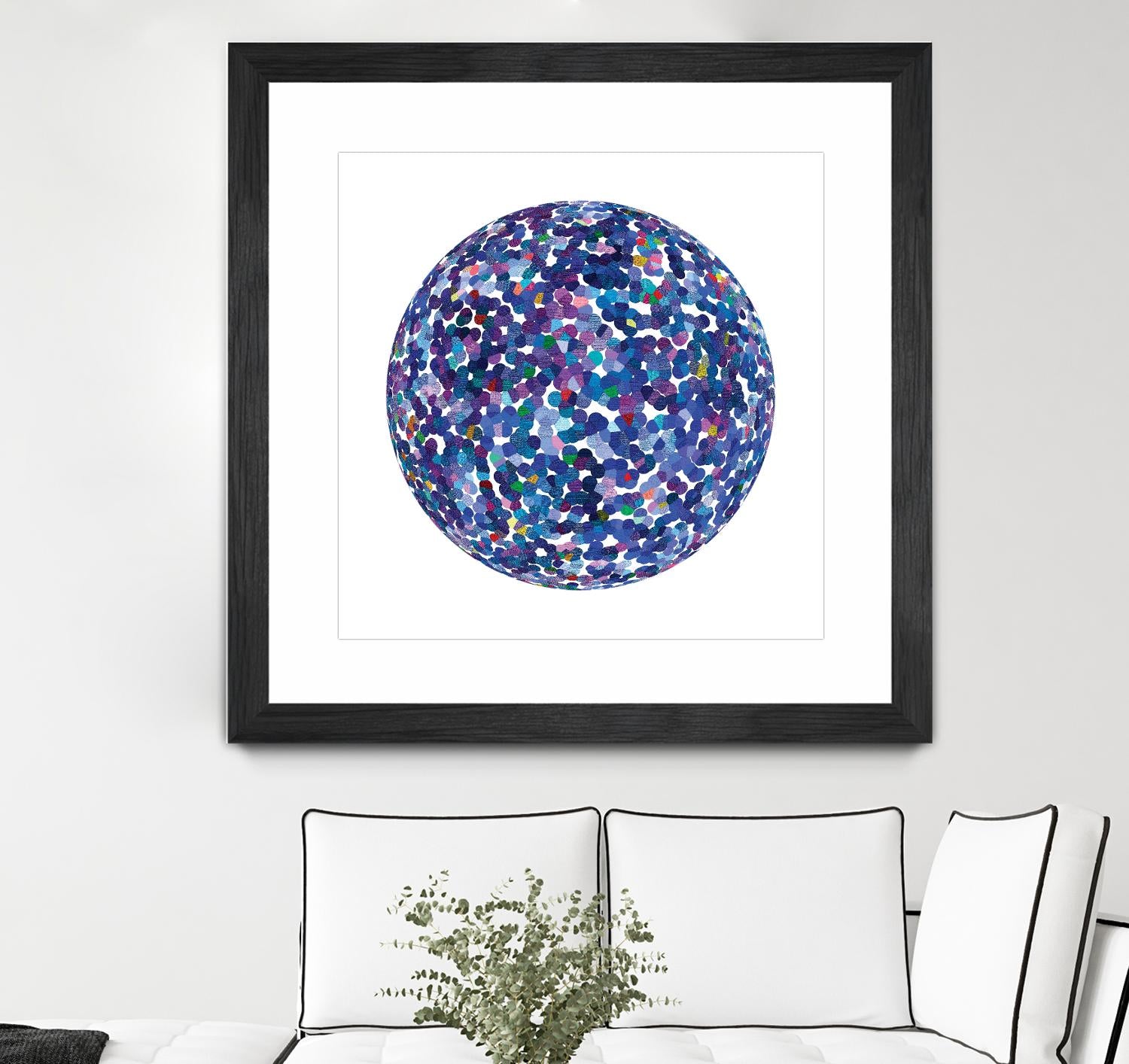 ROND - bleu by Celine Cimon on GIANT ART - blue abstract canadian artist