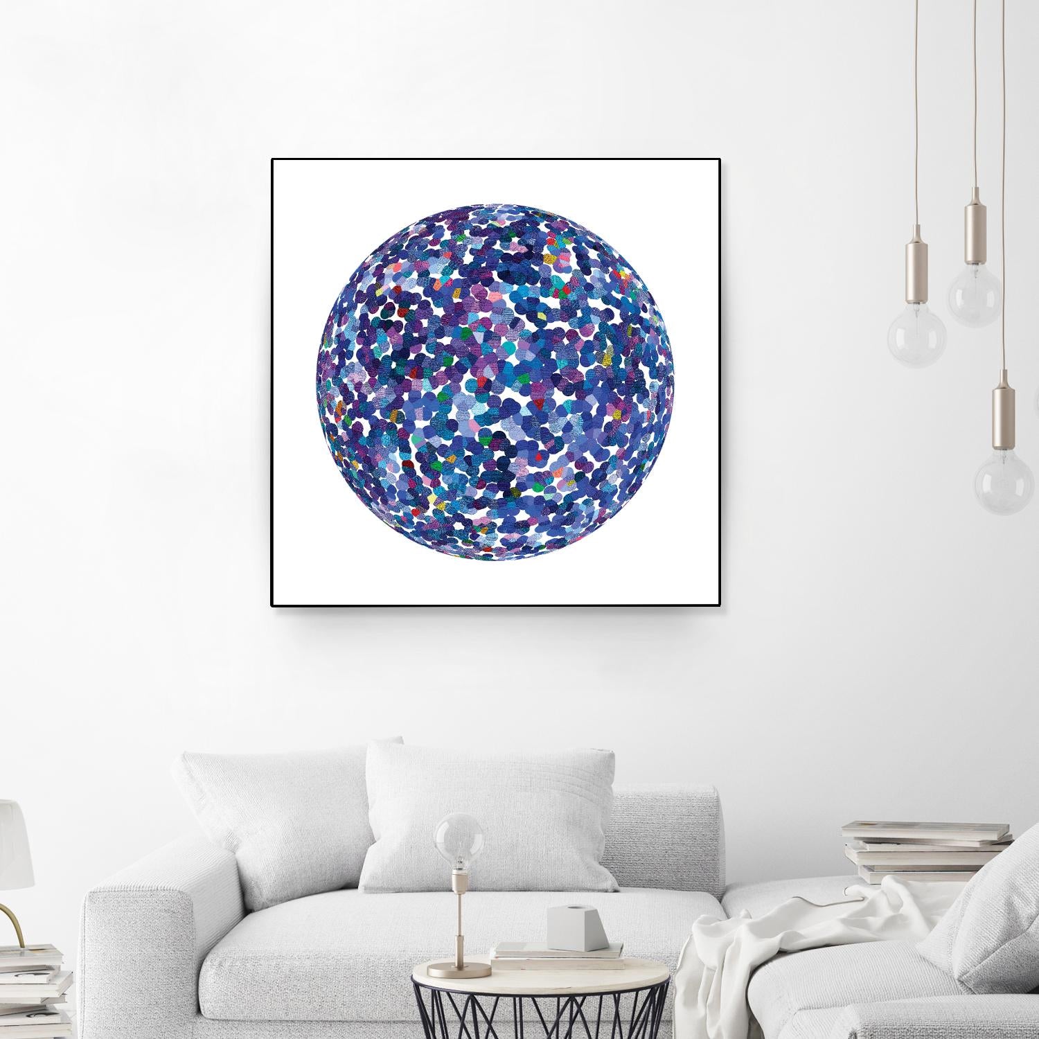 ROND - bleu by Celine Cimon on GIANT ART - blue abstract canadian artist