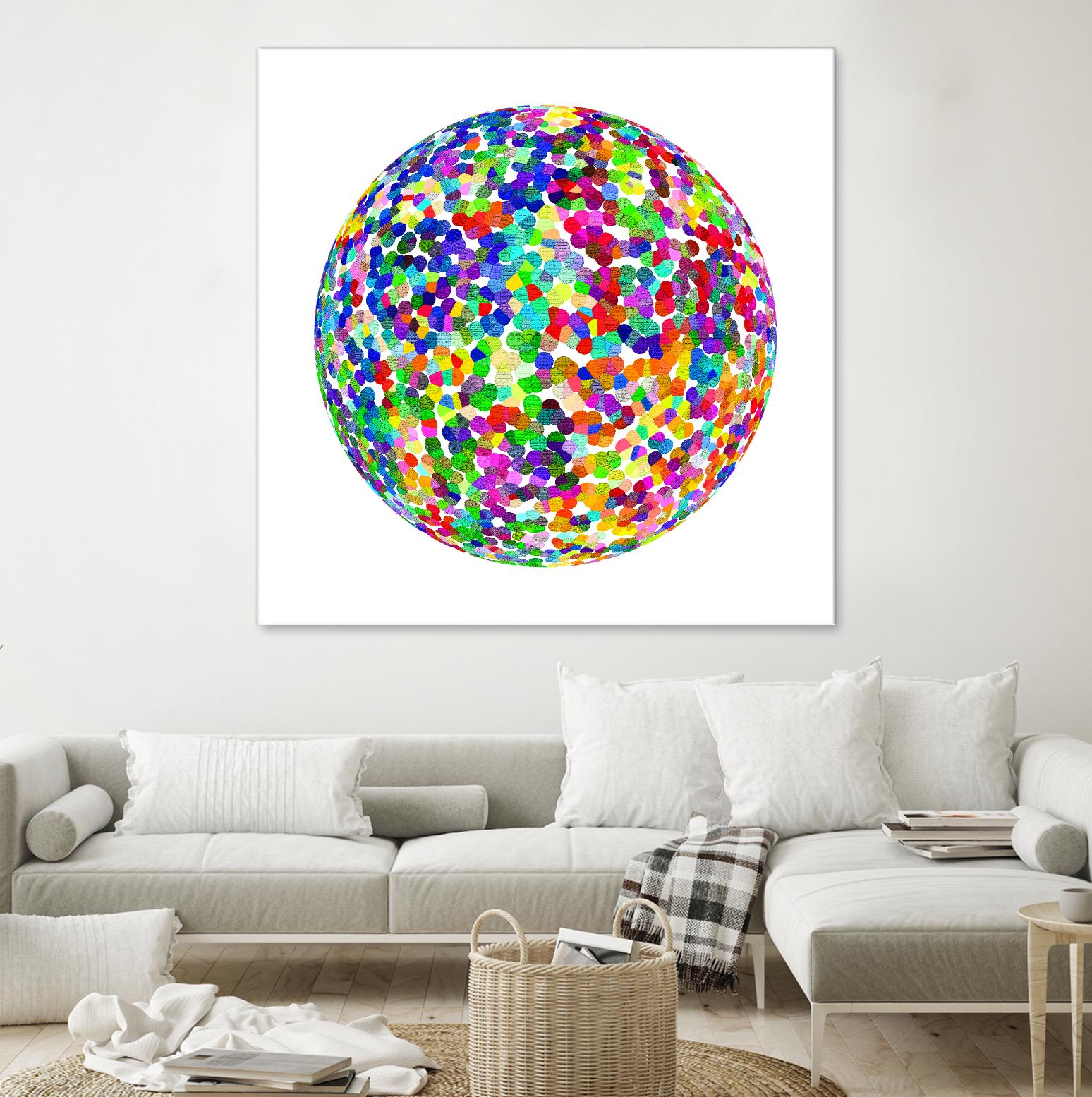 ROND - original by Celine Cimon on GIANT ART - blue abstract canadian