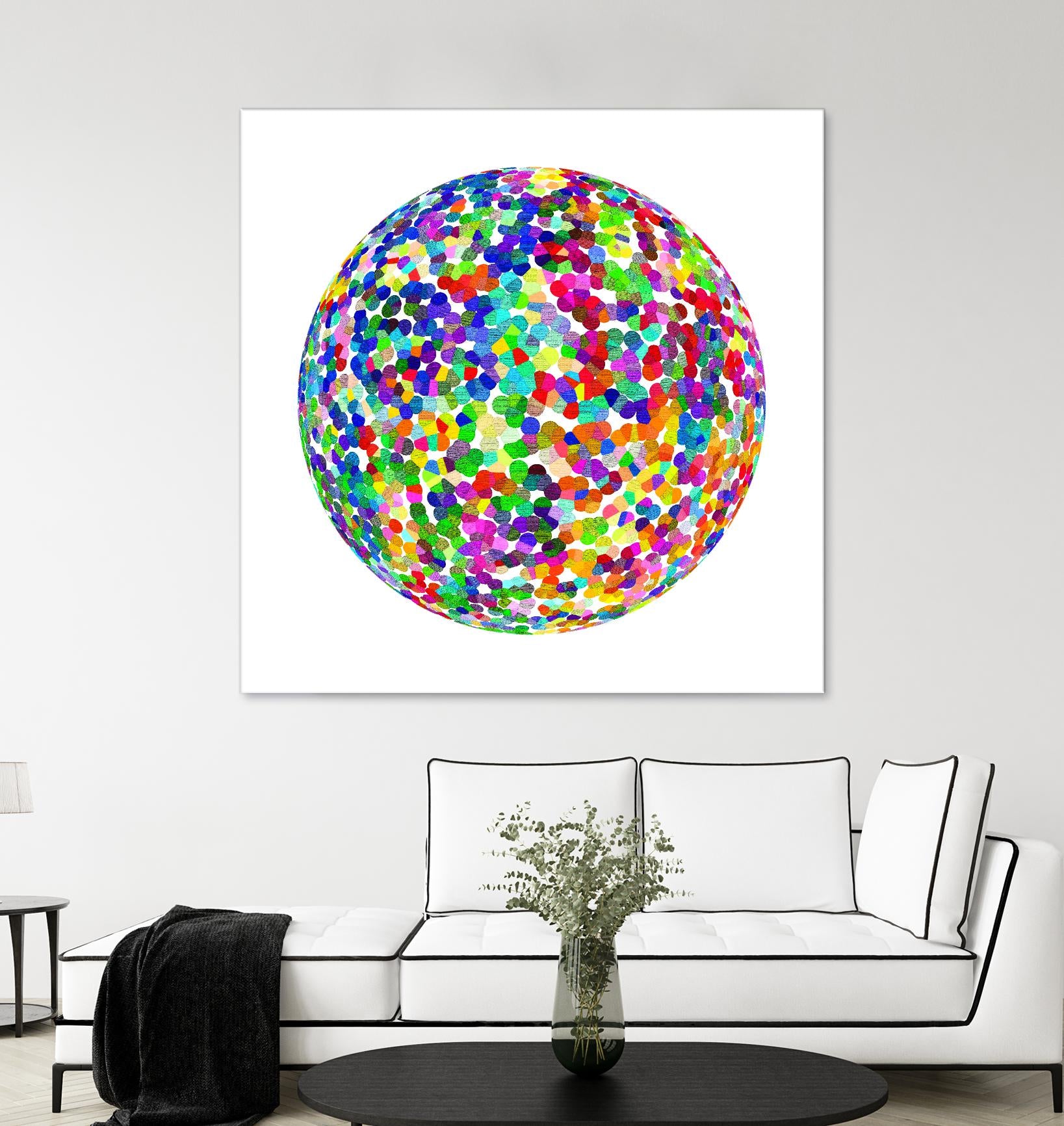 ROND - original by Celine Cimon on GIANT ART - blue abstract canadian