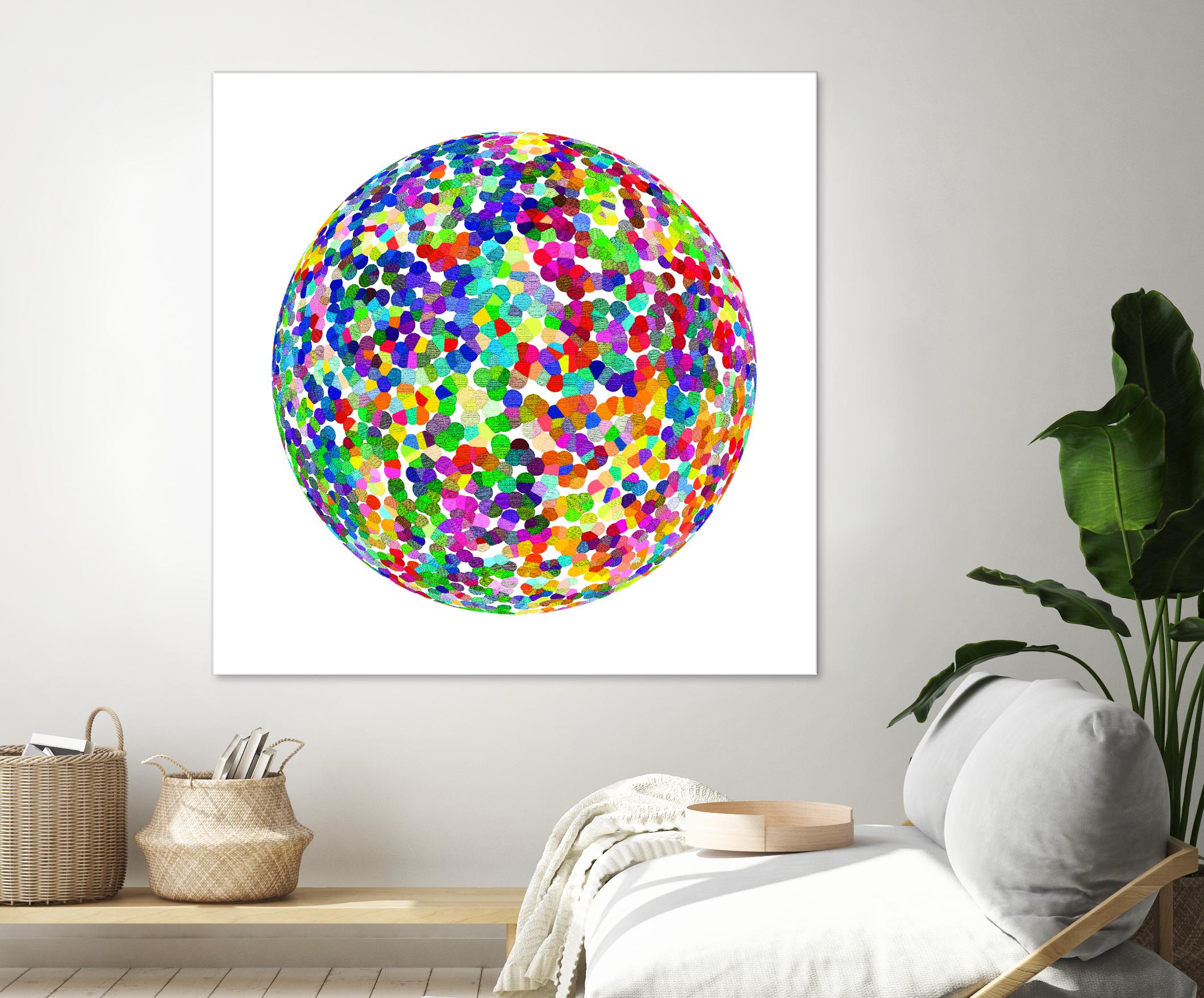 ROND - original by Celine Cimon on GIANT ART - blue abstract canadian