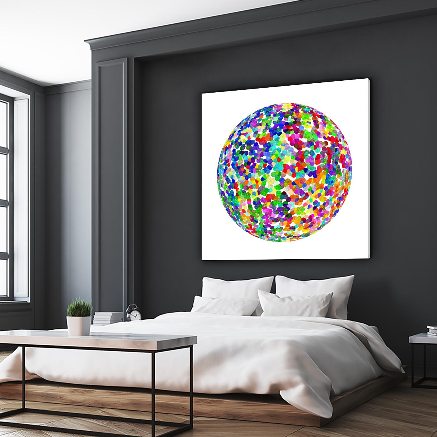 ROND - original by Celine Cimon on GIANT ART - blue abstract canadian