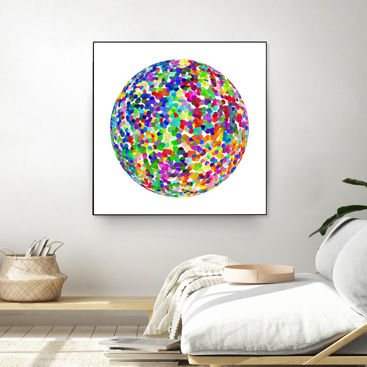 ROND - original by Celine Cimon on GIANT ART - blue abstract canadian