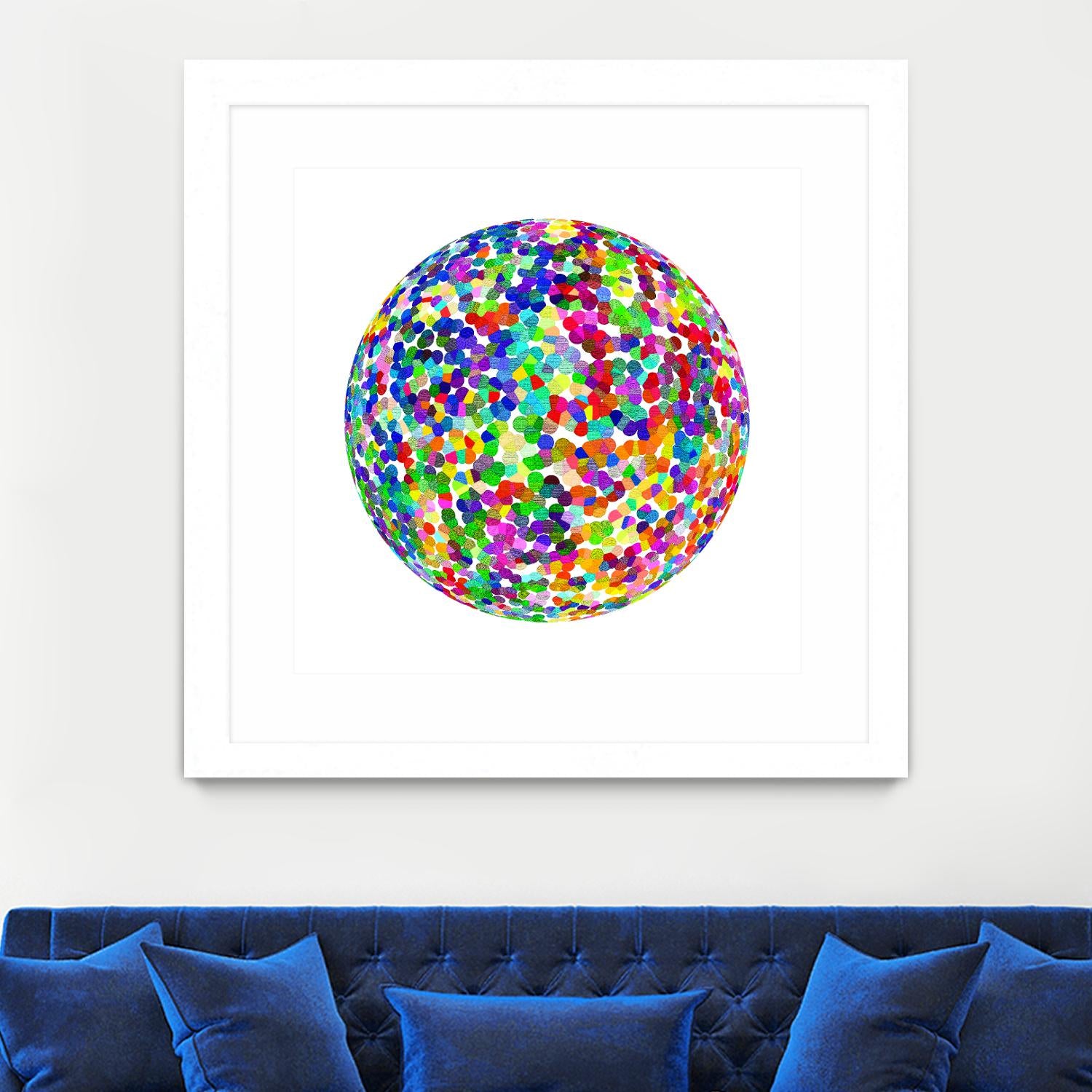 ROND - original by Celine Cimon on GIANT ART - blue abstract canadian