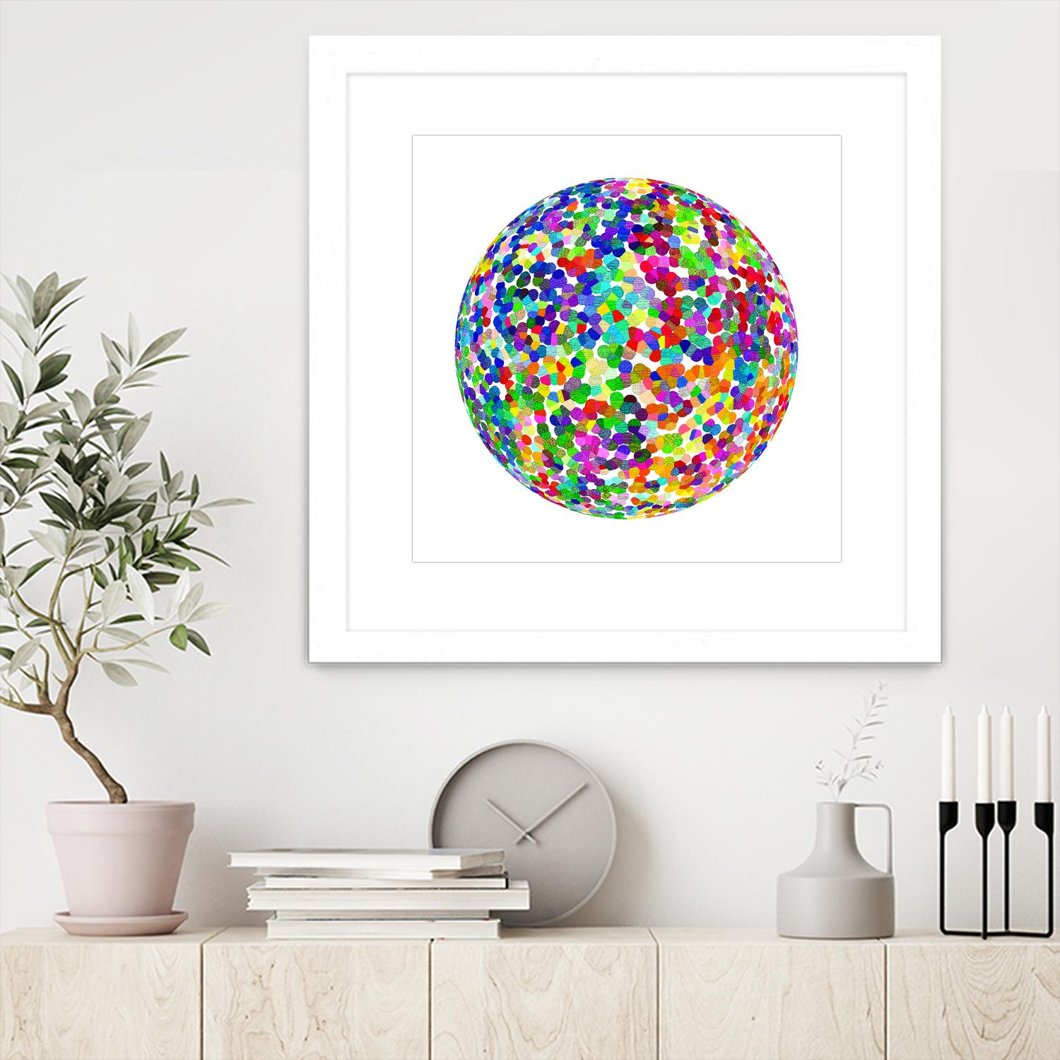 ROND - original by Celine Cimon on GIANT ART - blue abstract canadian