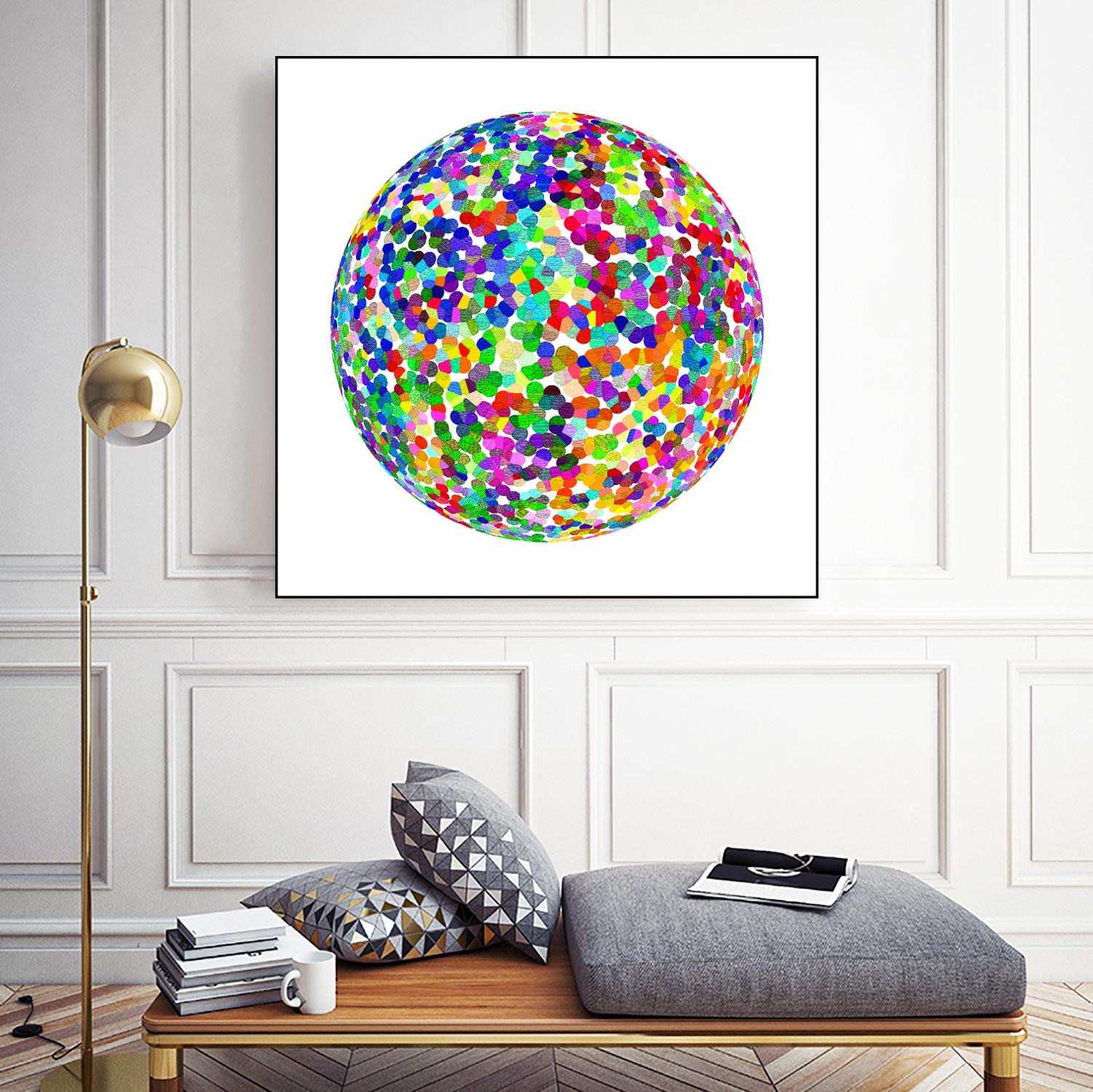 ROND - original by Celine Cimon on GIANT ART - blue abstract canadian