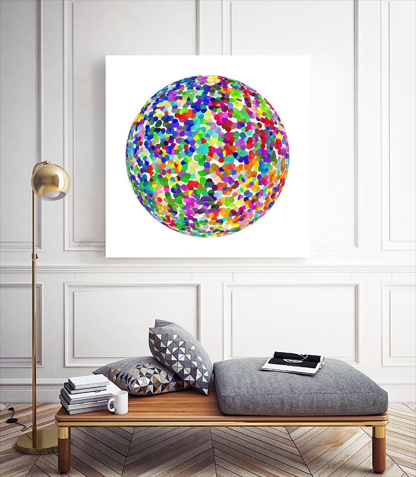 ROND - original by Celine Cimon on GIANT ART - blue abstract canadian