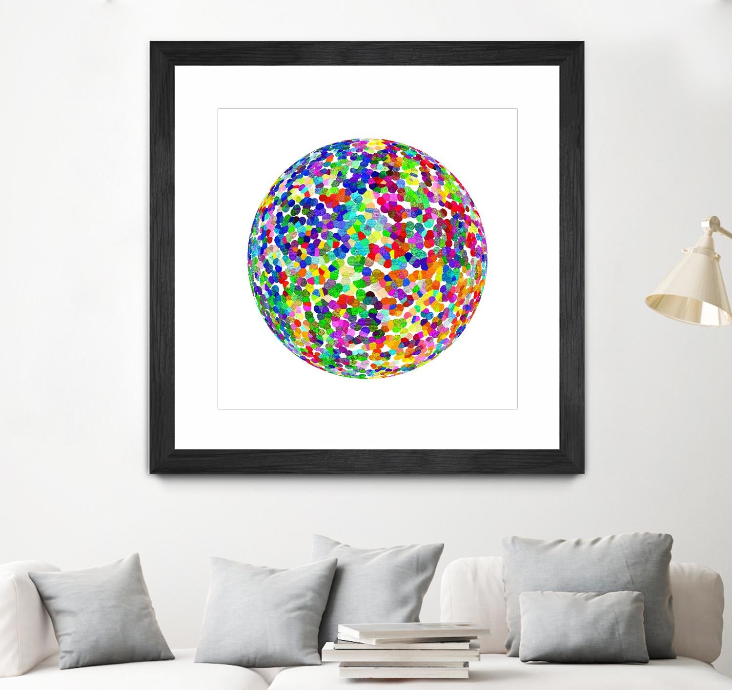 ROND - original by Celine Cimon on GIANT ART - blue abstract canadian