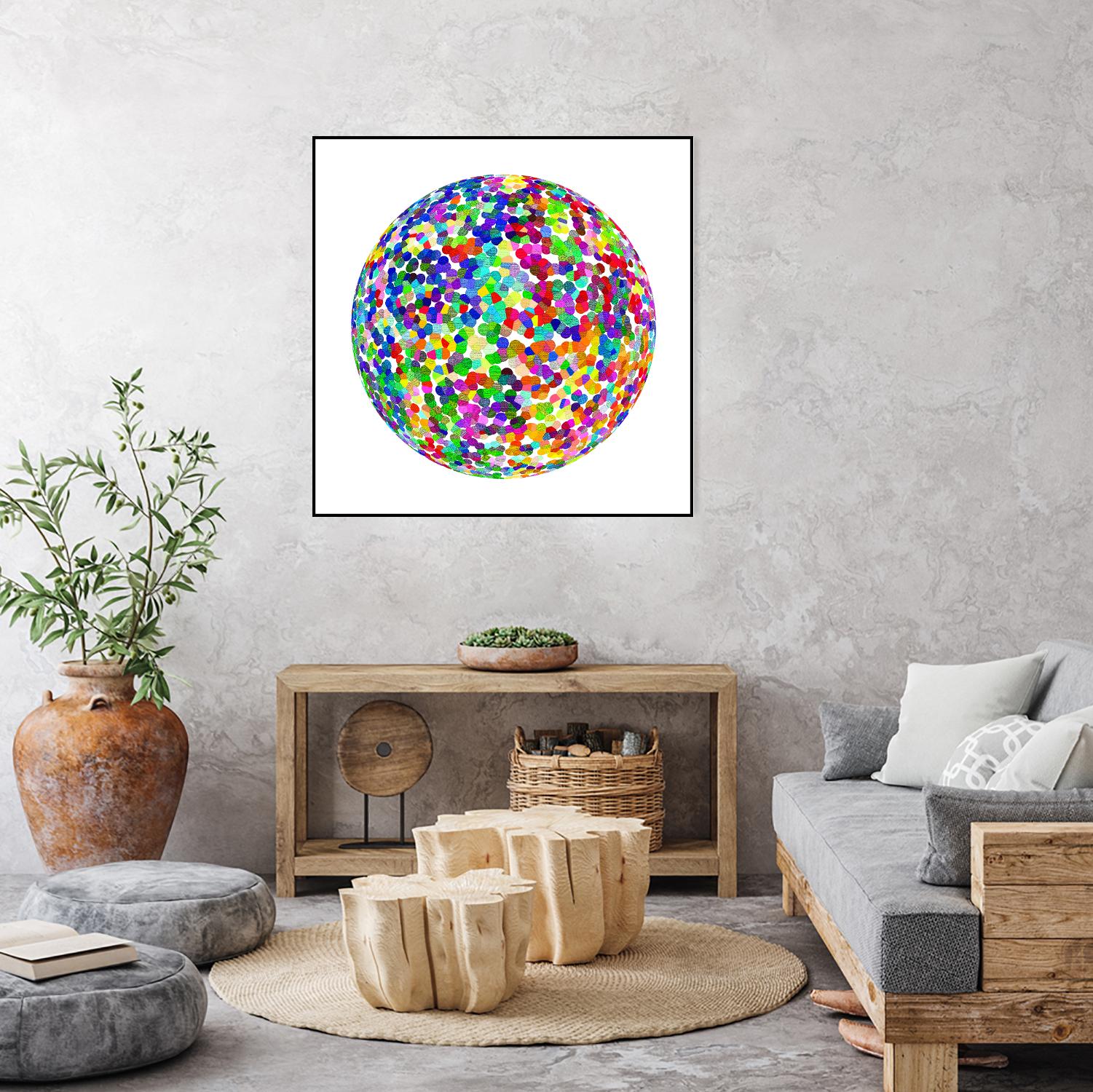 ROND - original by Celine Cimon on GIANT ART - blue abstract canadian