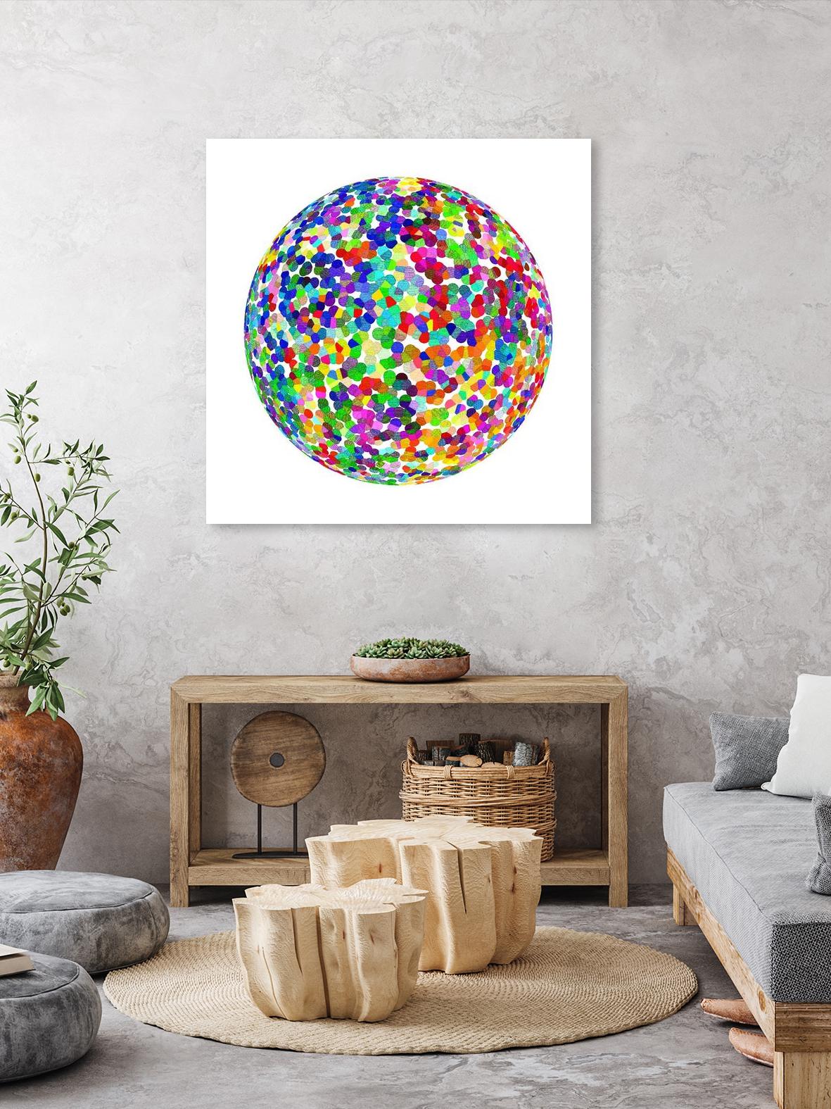 ROND - original by Celine Cimon on GIANT ART - blue abstract canadian