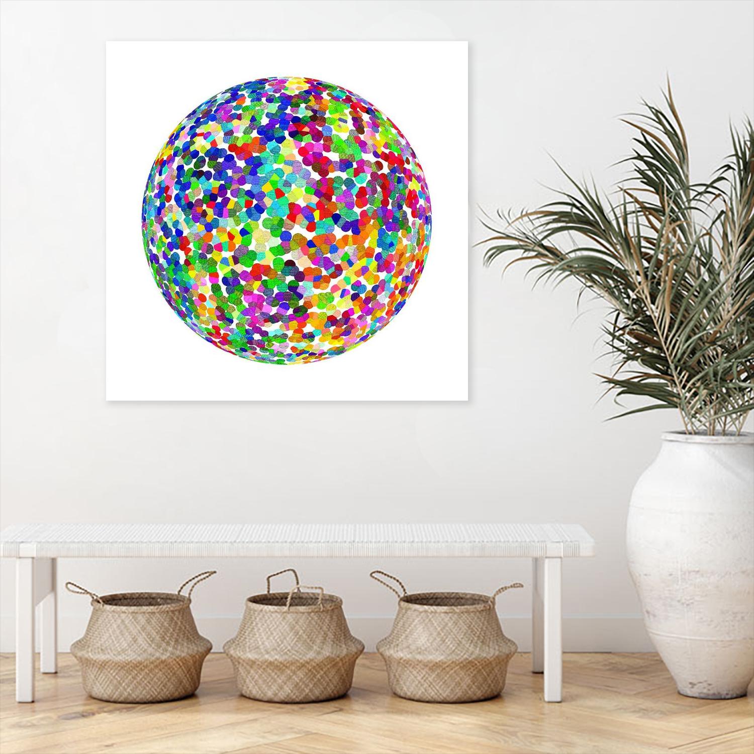 ROND - original by Celine Cimon on GIANT ART - blue abstract canadian