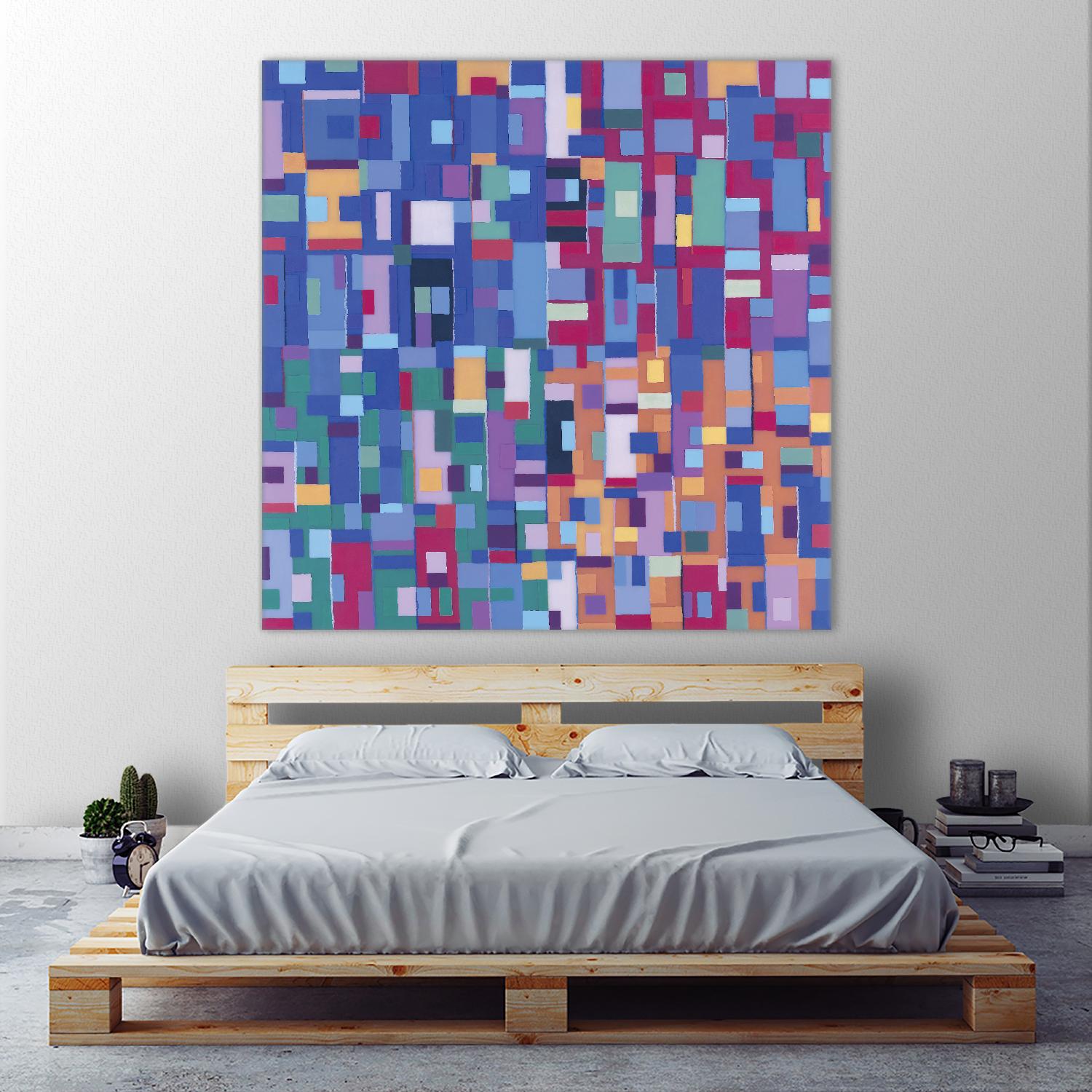 IN STAGE - bleu by Celine Cimon on GIANT ART - blue abstract canadian