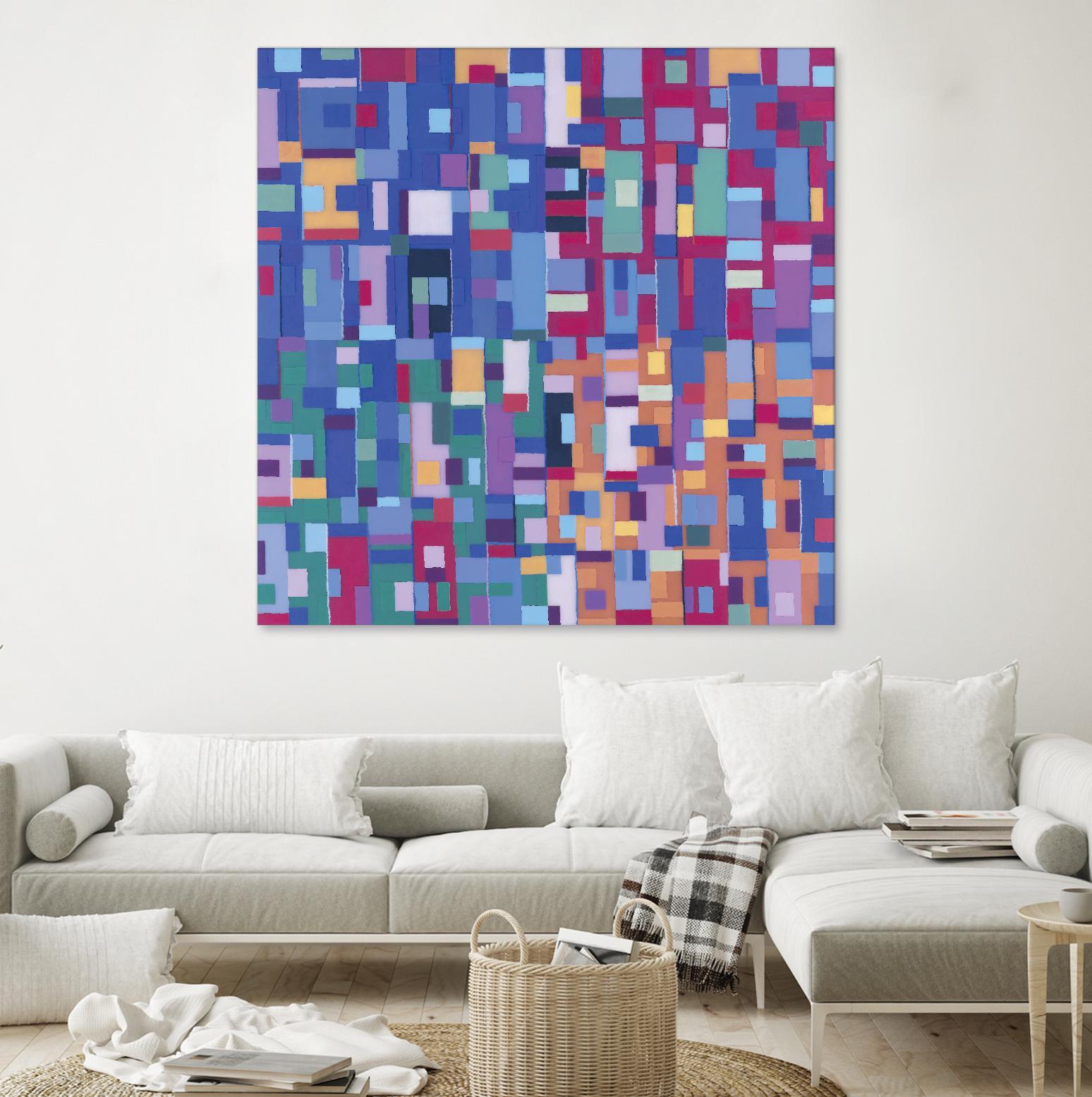 IN STAGE - bleu by Celine Cimon on GIANT ART - blue abstract canadian