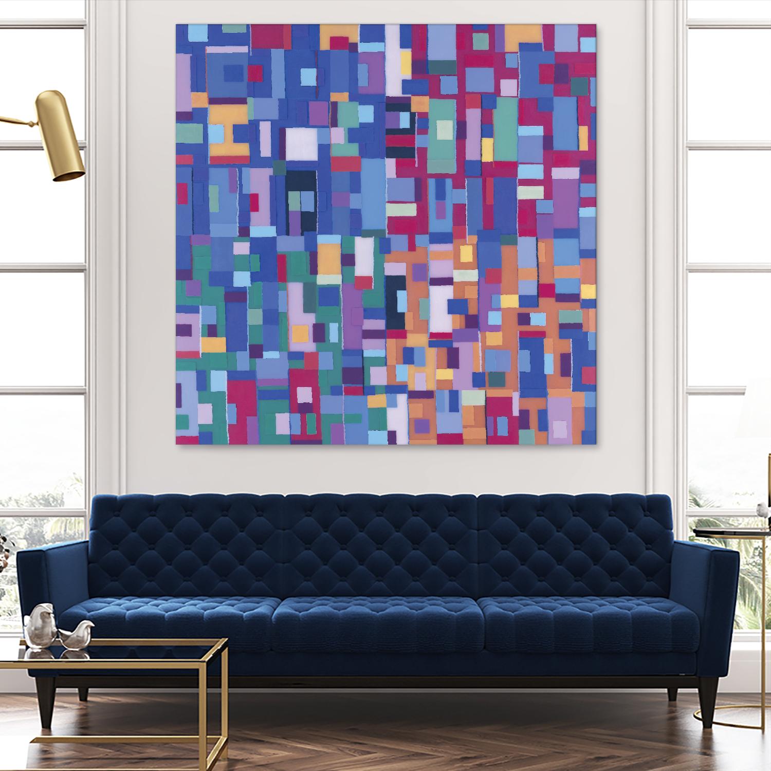 IN STAGE - bleu by Celine Cimon on GIANT ART - blue abstract canadian