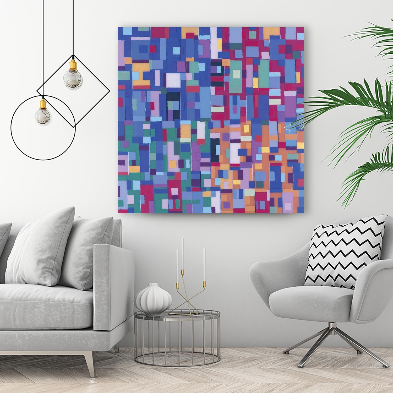 IN STAGE - bleu by Celine Cimon on GIANT ART - blue abstract canadian