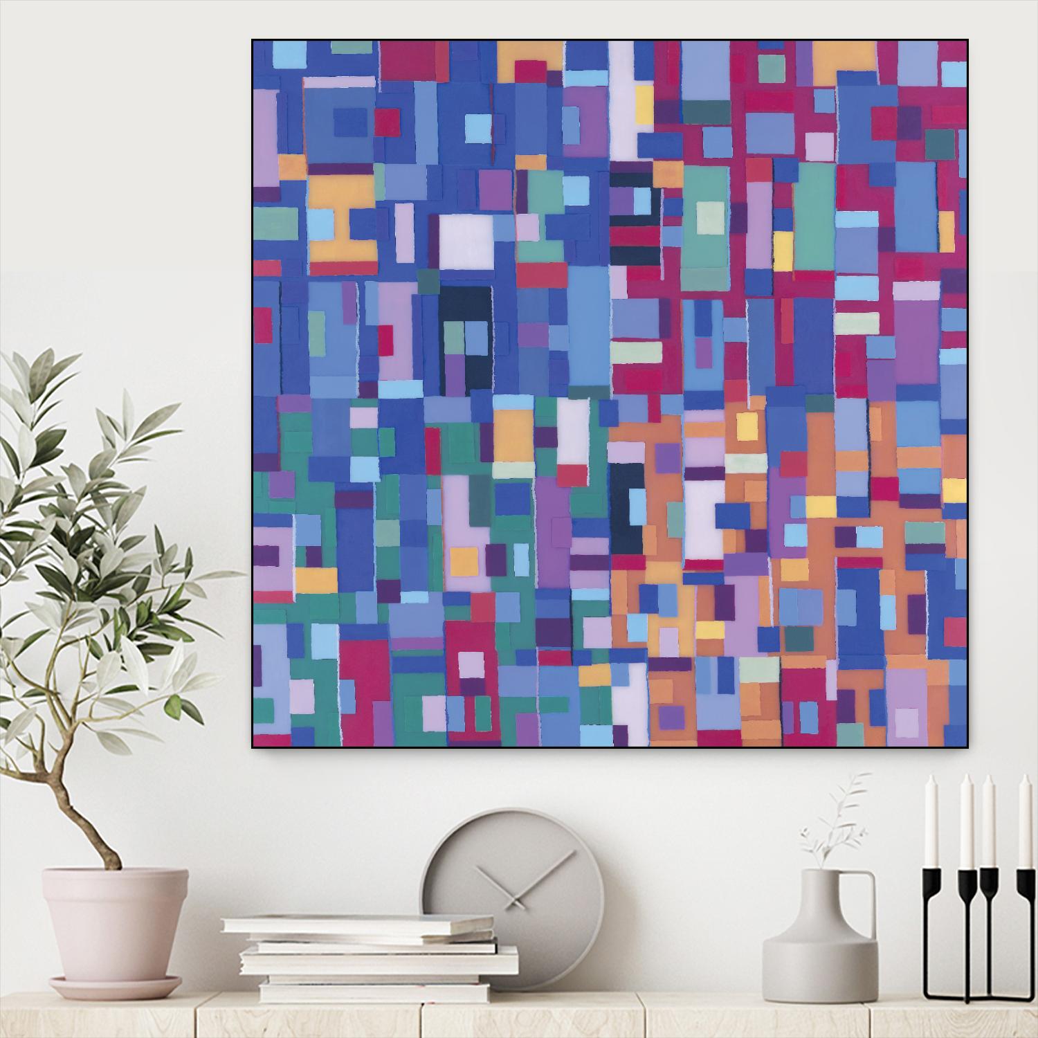 IN STAGE - bleu by Celine Cimon on GIANT ART - blue abstract canadian