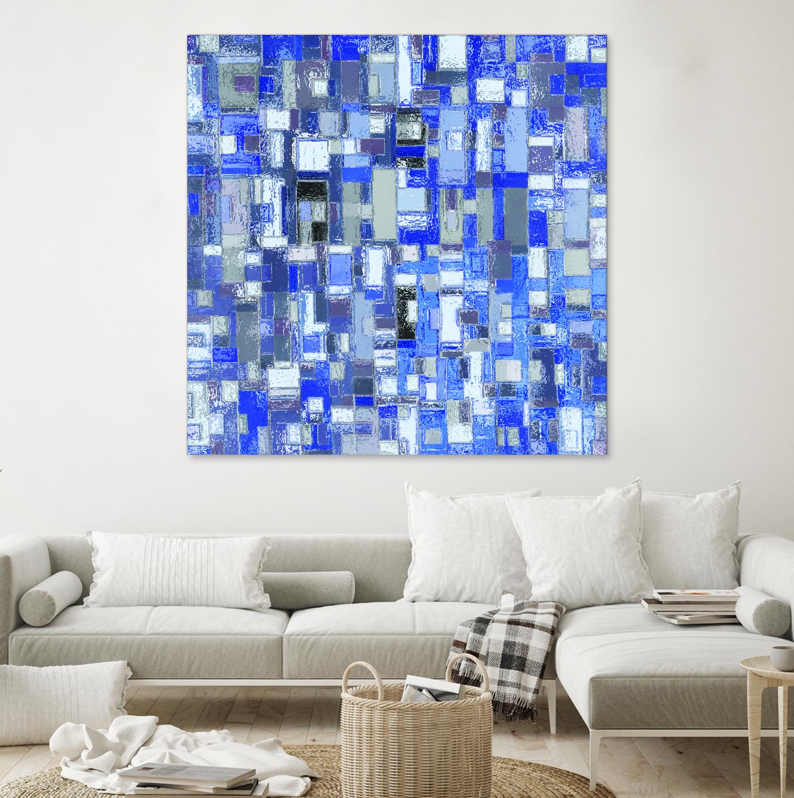 IN STAGE - chrome bleu by Celine Cimon on GIANT ART - blue abstract canadian artist