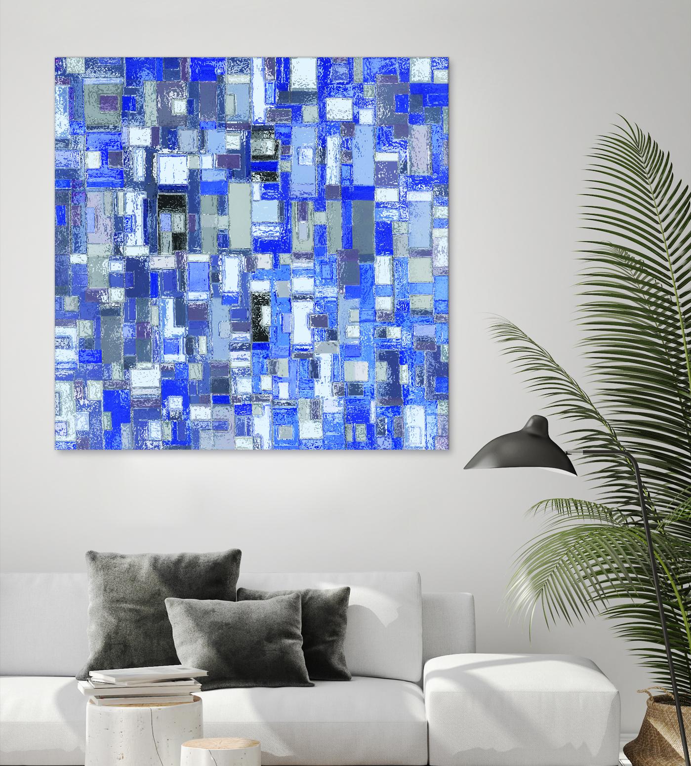 IN STAGE - chrome bleu by Celine Cimon on GIANT ART - blue abstract canadian artist
