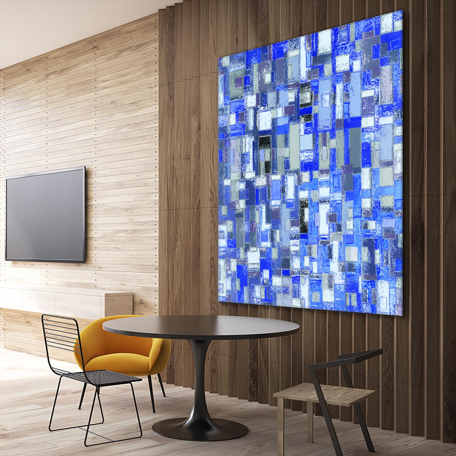 IN STAGE - chrome bleu by Celine Cimon on GIANT ART - blue abstract canadian artist