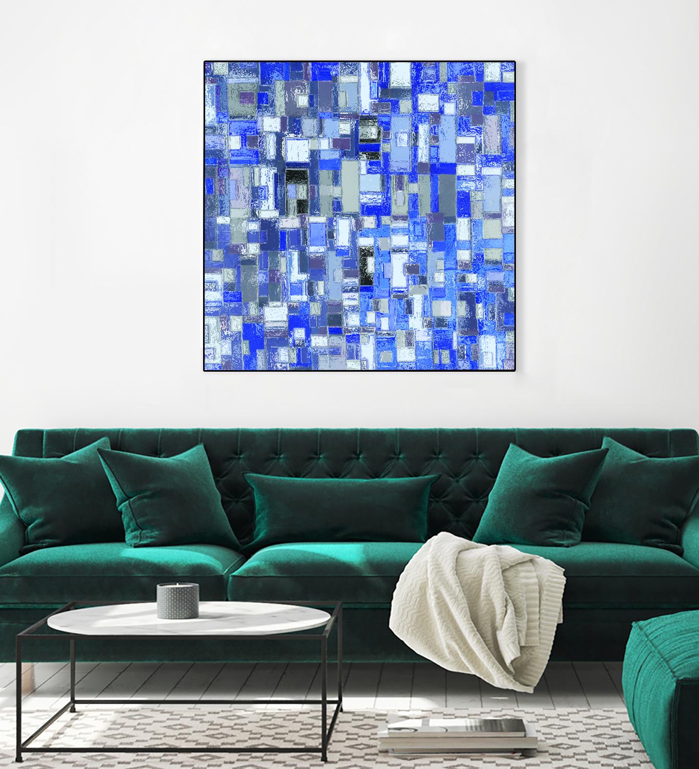 IN STAGE - chrome bleu by Celine Cimon on GIANT ART - blue abstract canadian artist