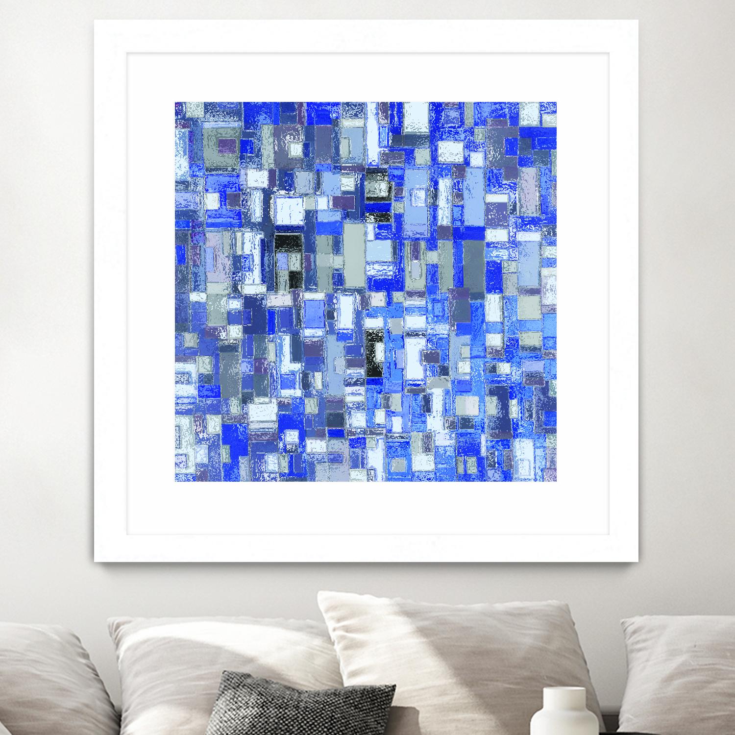 IN STAGE - chrome bleu by Celine Cimon on GIANT ART - blue abstract canadian artist