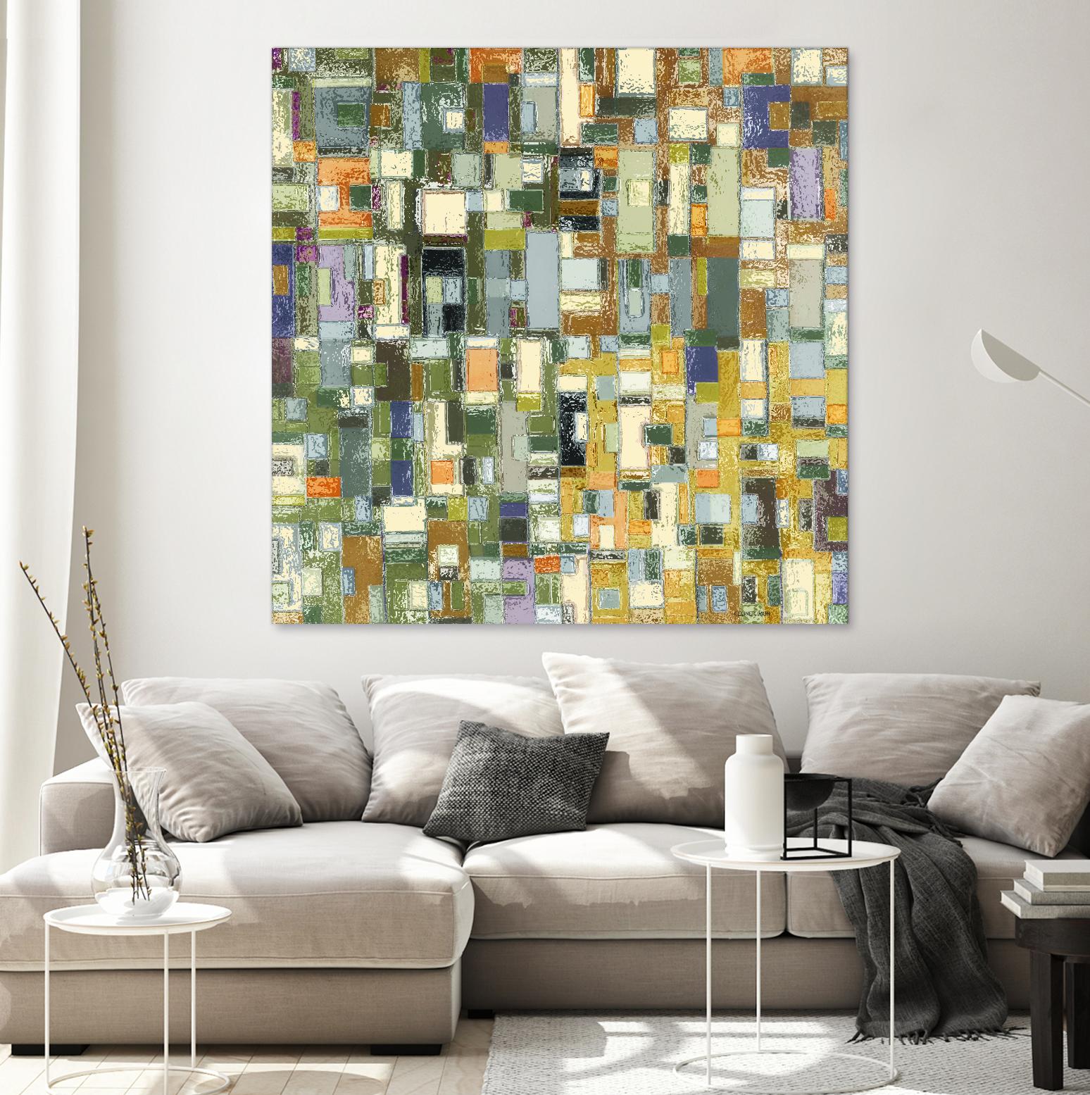 IN STAGE - chrome beige by Celine Cimon on GIANT ART - yellow abstract canadian
