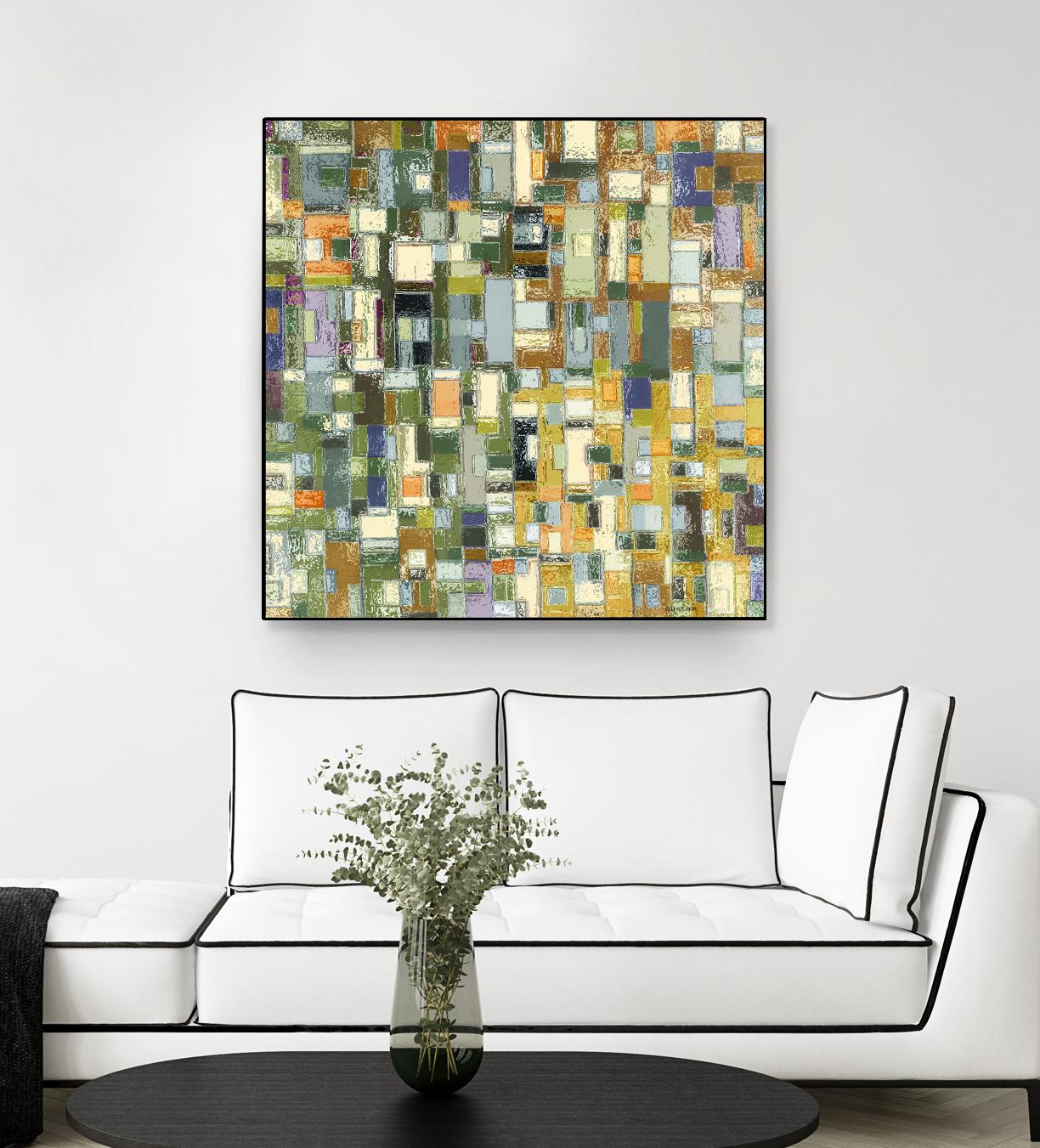 IN STAGE - chrome beige by Celine Cimon on GIANT ART - yellow abstract canadian