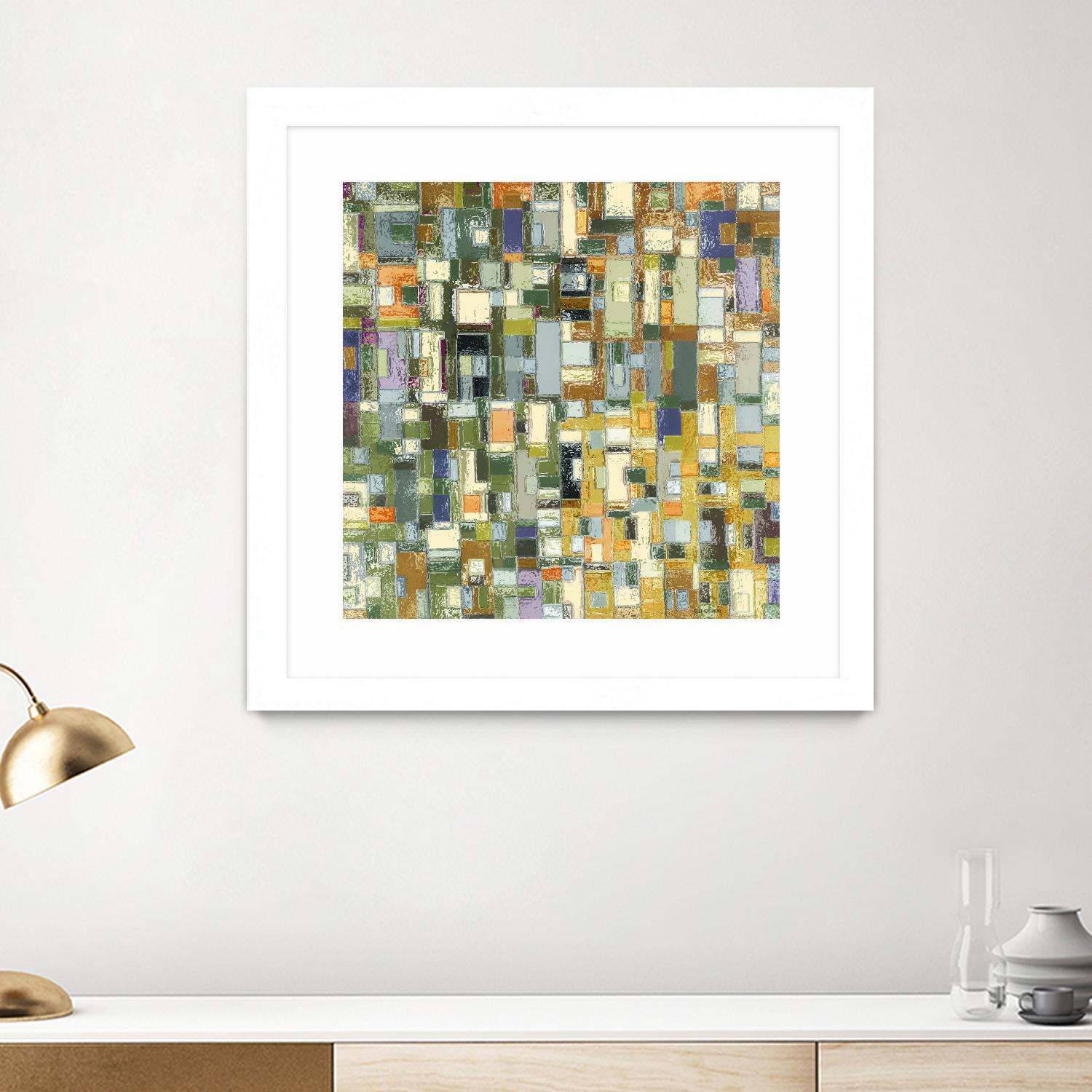 IN STAGE - chrome beige by Celine Cimon on GIANT ART - yellow abstract canadian