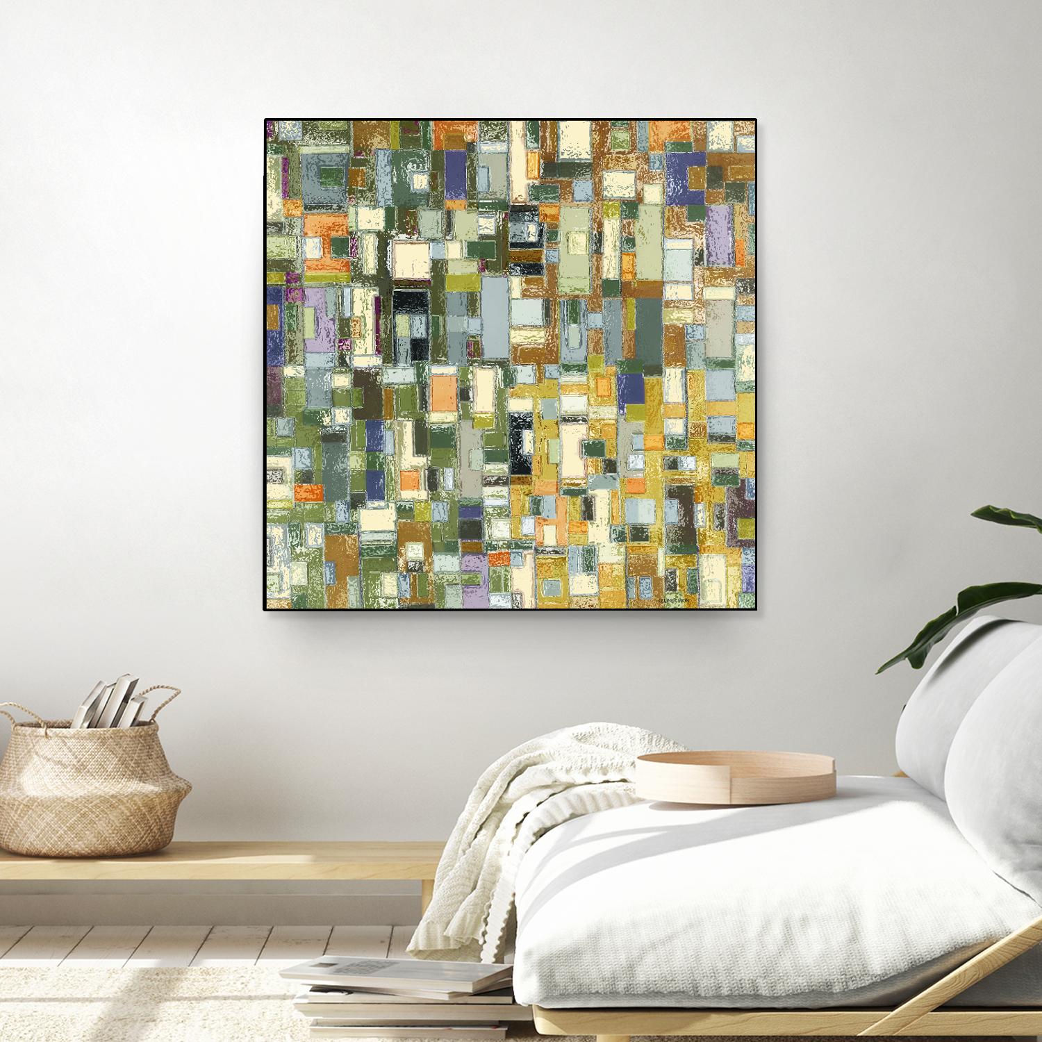 IN STAGE - chrome beige by Celine Cimon on GIANT ART - yellow abstract canadian