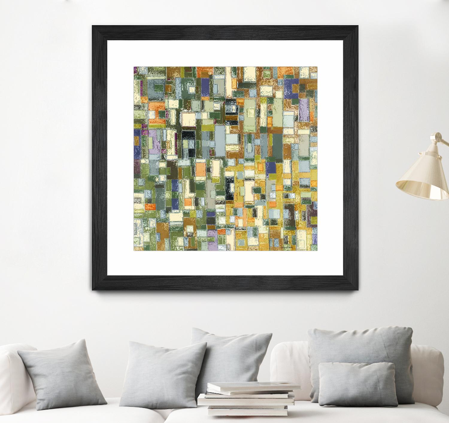 IN STAGE - chrome beige by Celine Cimon on GIANT ART - yellow abstract canadian