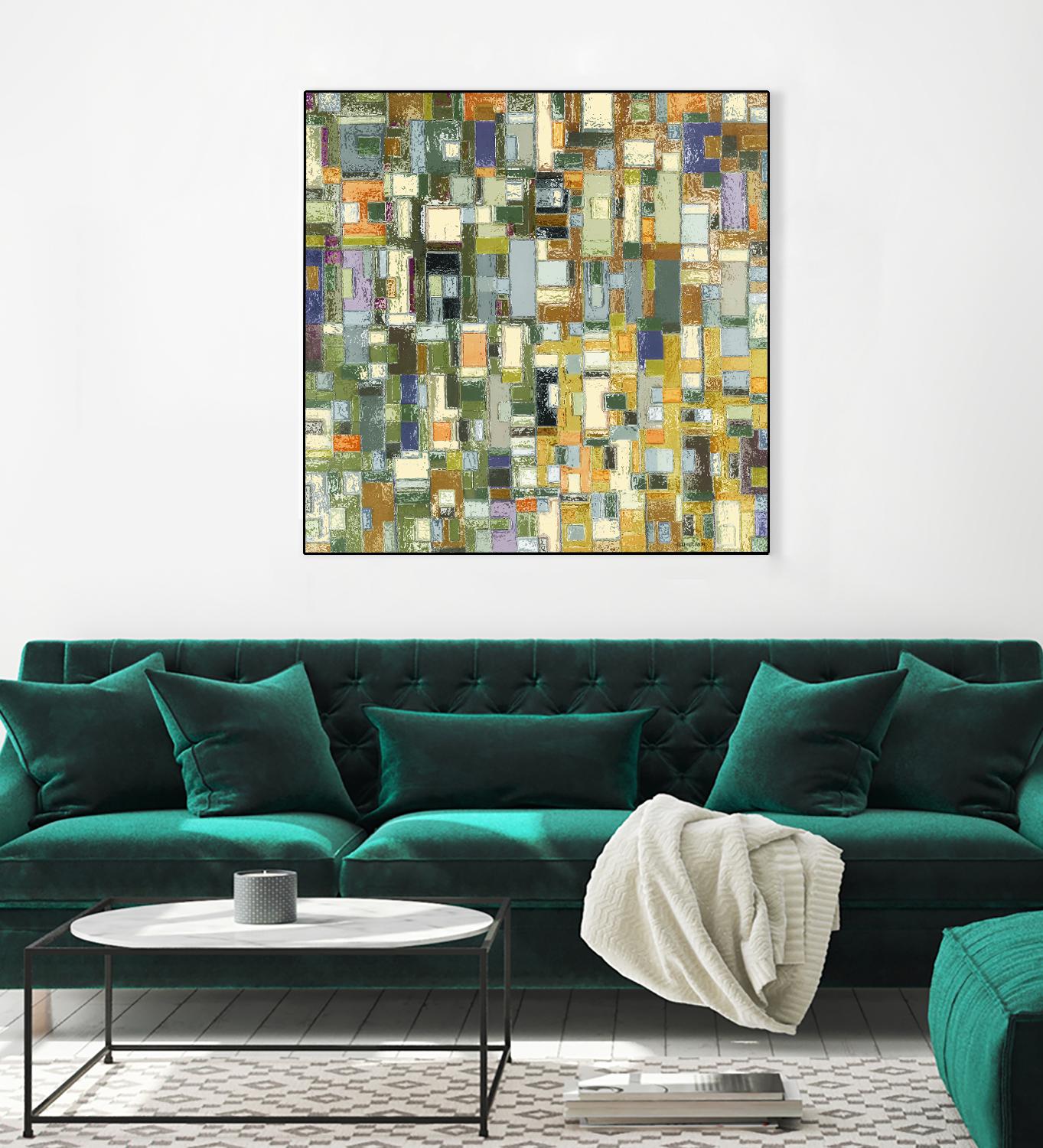 IN STAGE - chrome beige by Celine Cimon on GIANT ART - yellow abstract canadian