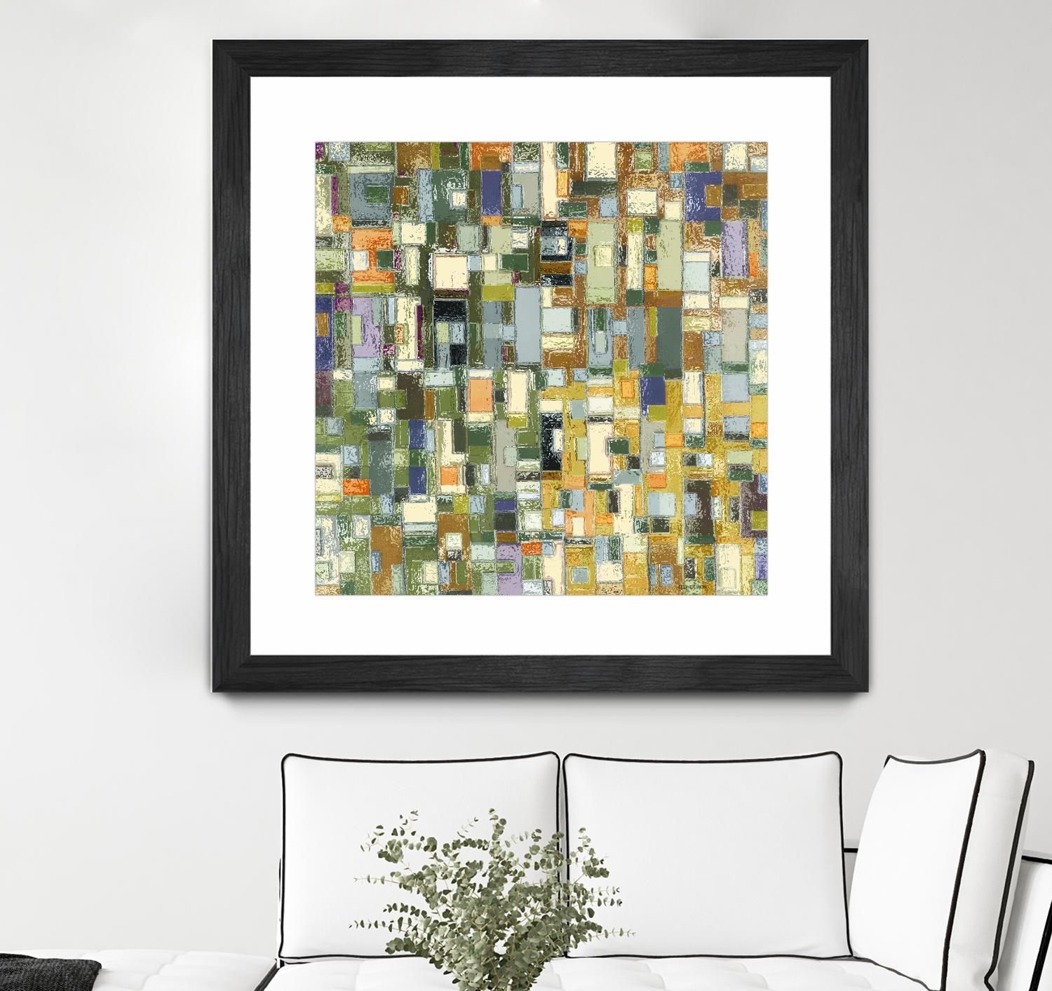 IN STAGE - chrome beige by Celine Cimon on GIANT ART - yellow abstract canadian