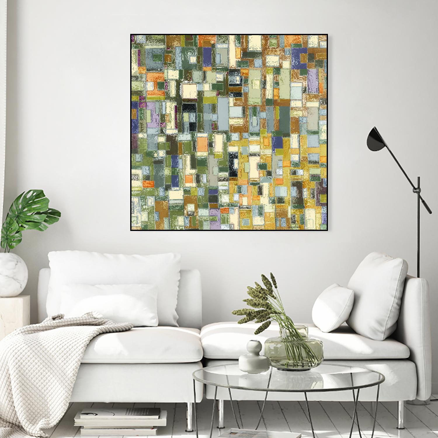 IN STAGE - chrome beige by Celine Cimon on GIANT ART - yellow abstract canadian