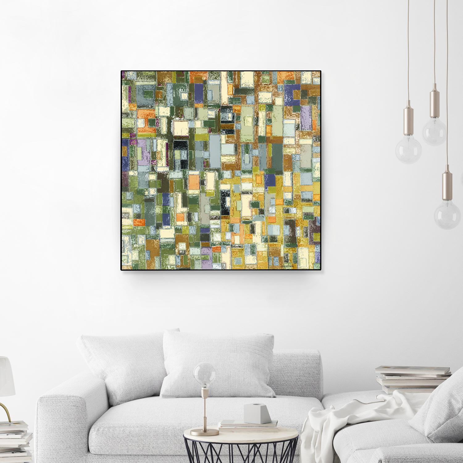 IN STAGE - chrome beige by Celine Cimon on GIANT ART - yellow abstract canadian
