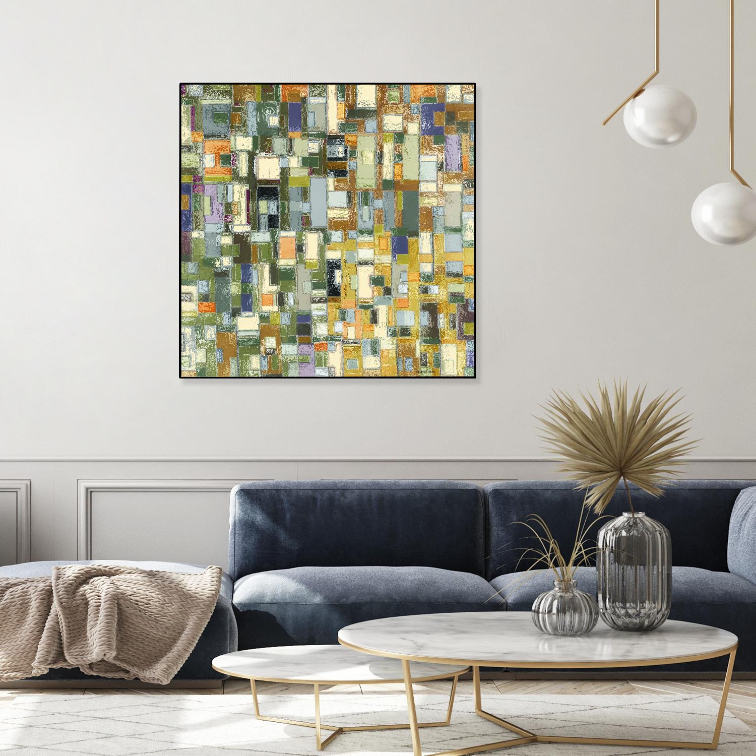 IN STAGE - chrome beige by Celine Cimon on GIANT ART - yellow abstract canadian