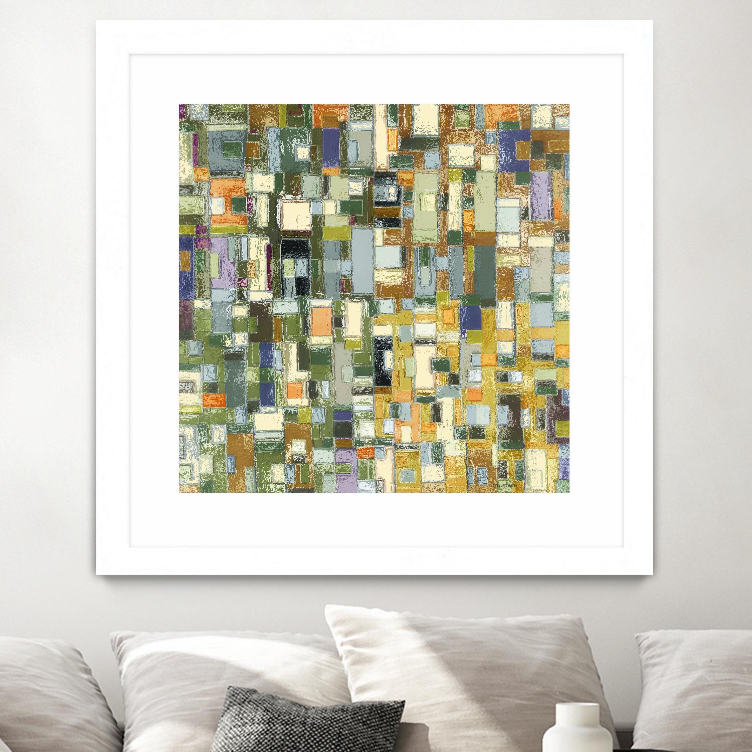 IN STAGE - chrome beige by Celine Cimon on GIANT ART - yellow abstract canadian