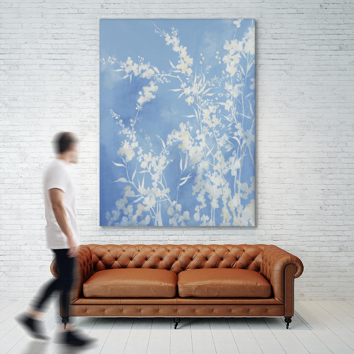 Prideful Petals by Daleno Art on GIANT ART - blue botanical leafs