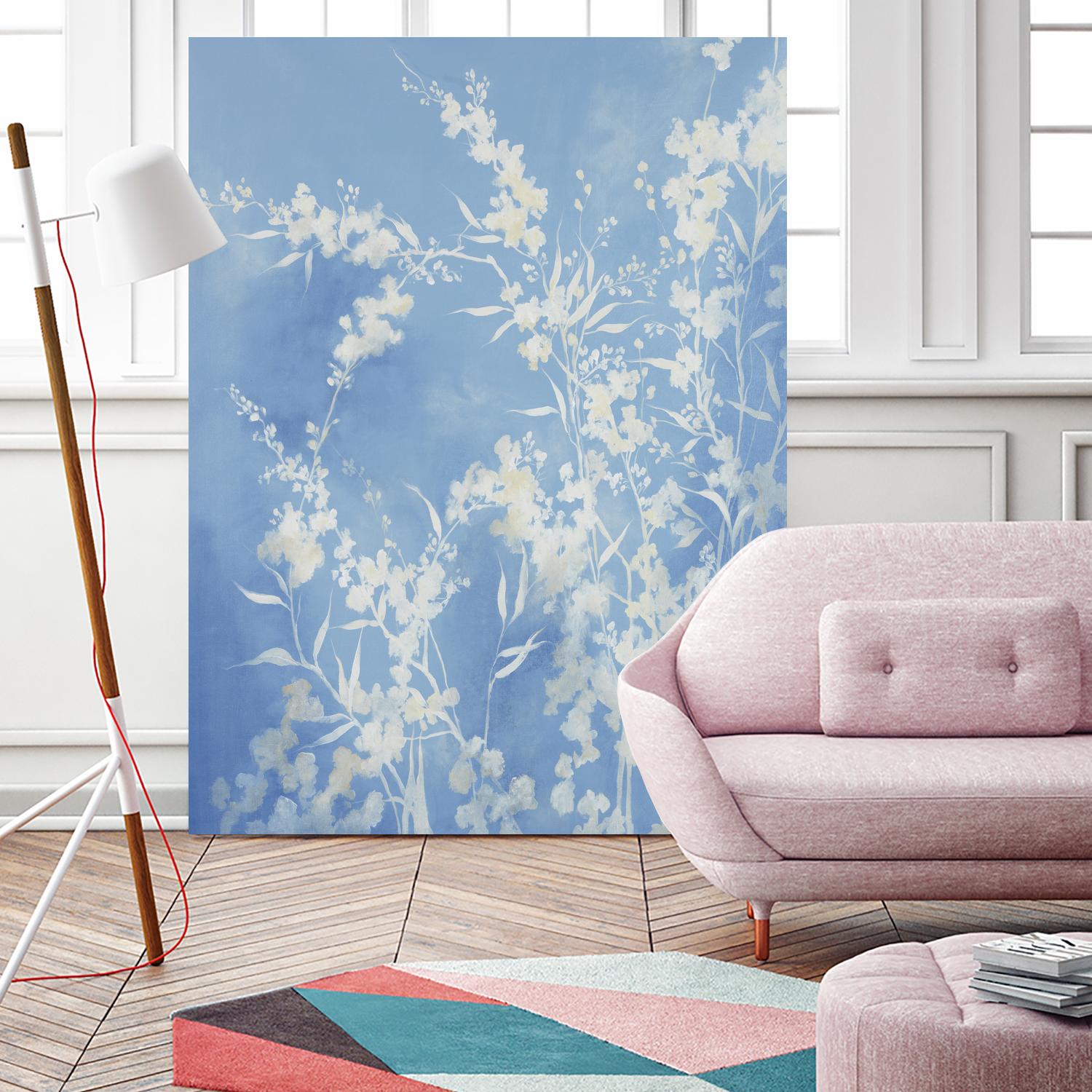 Prideful Petals by Daleno Art on GIANT ART - blue botanical leafs