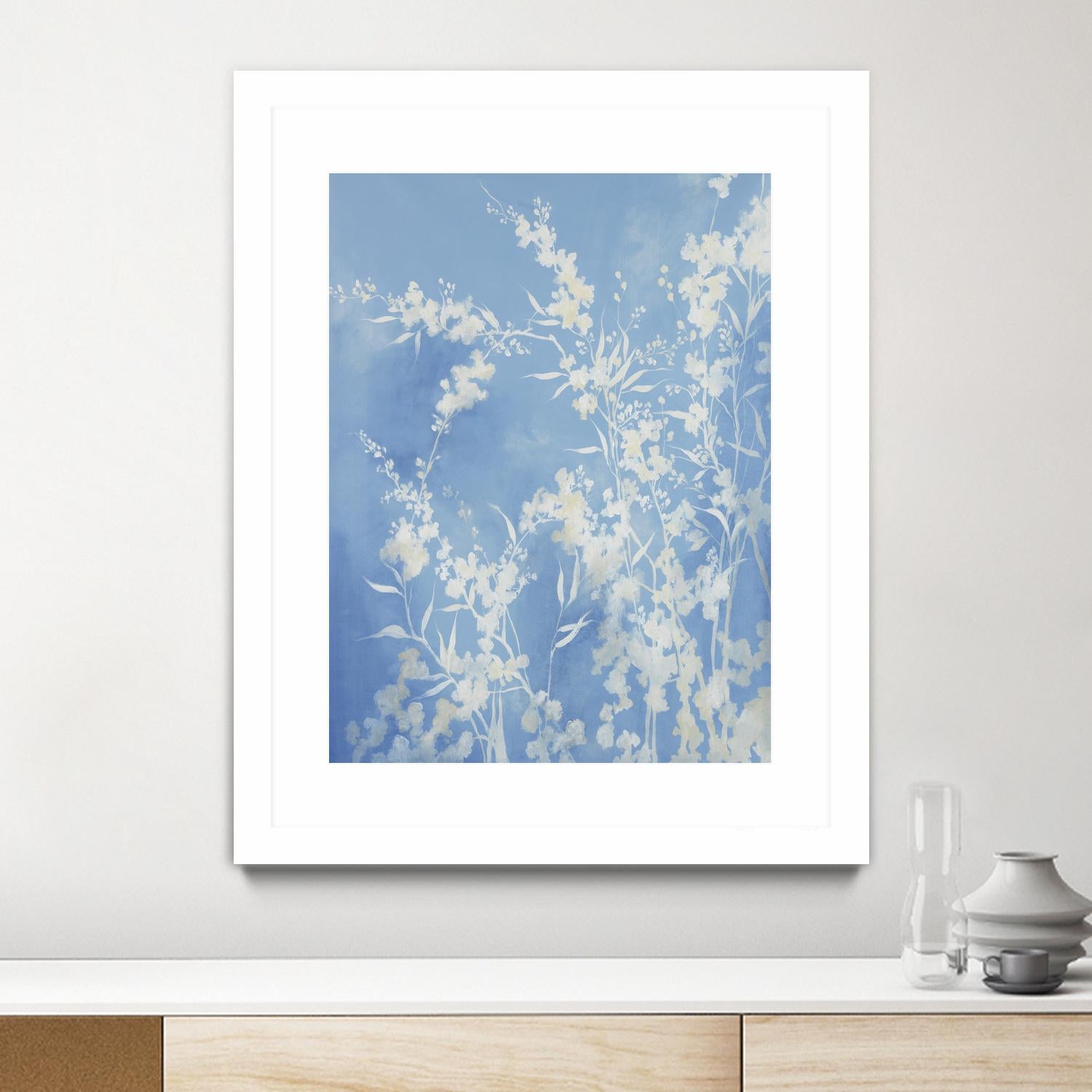 Prideful Petals by Daleno Art on GIANT ART - blue botanical leafs
