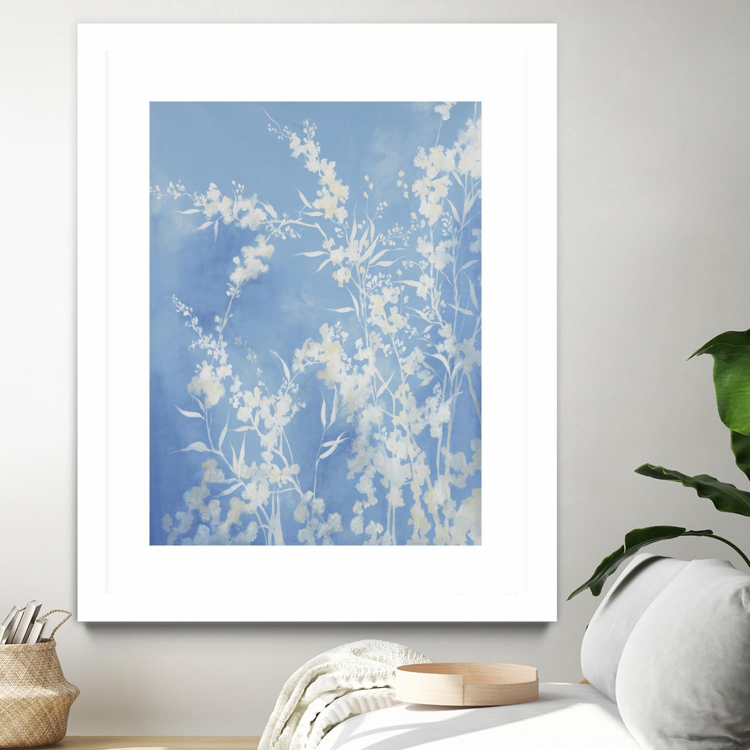 Prideful Petals by Daleno Art on GIANT ART - blue botanical leafs
