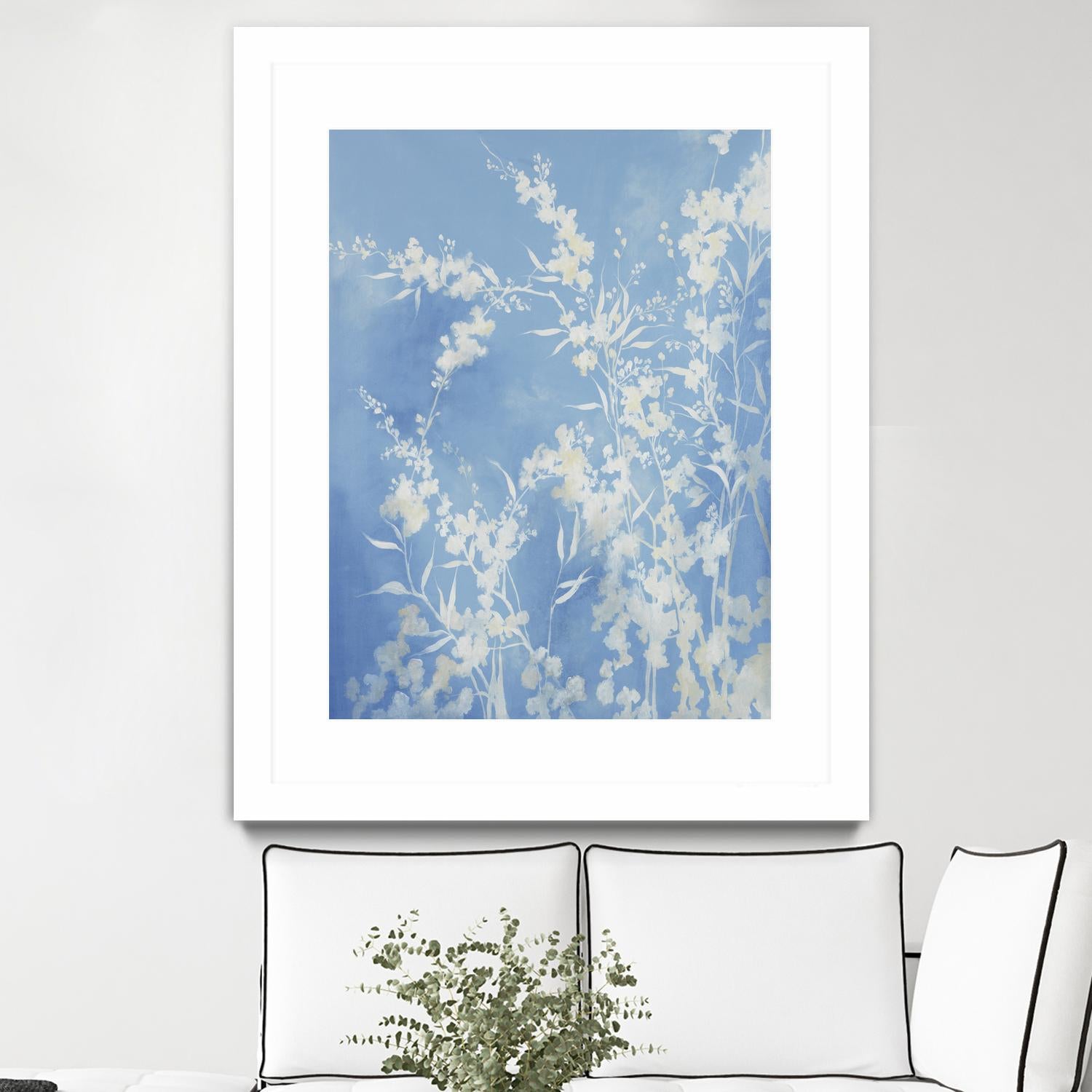 Prideful Petals by Daleno Art on GIANT ART - blue botanical leafs