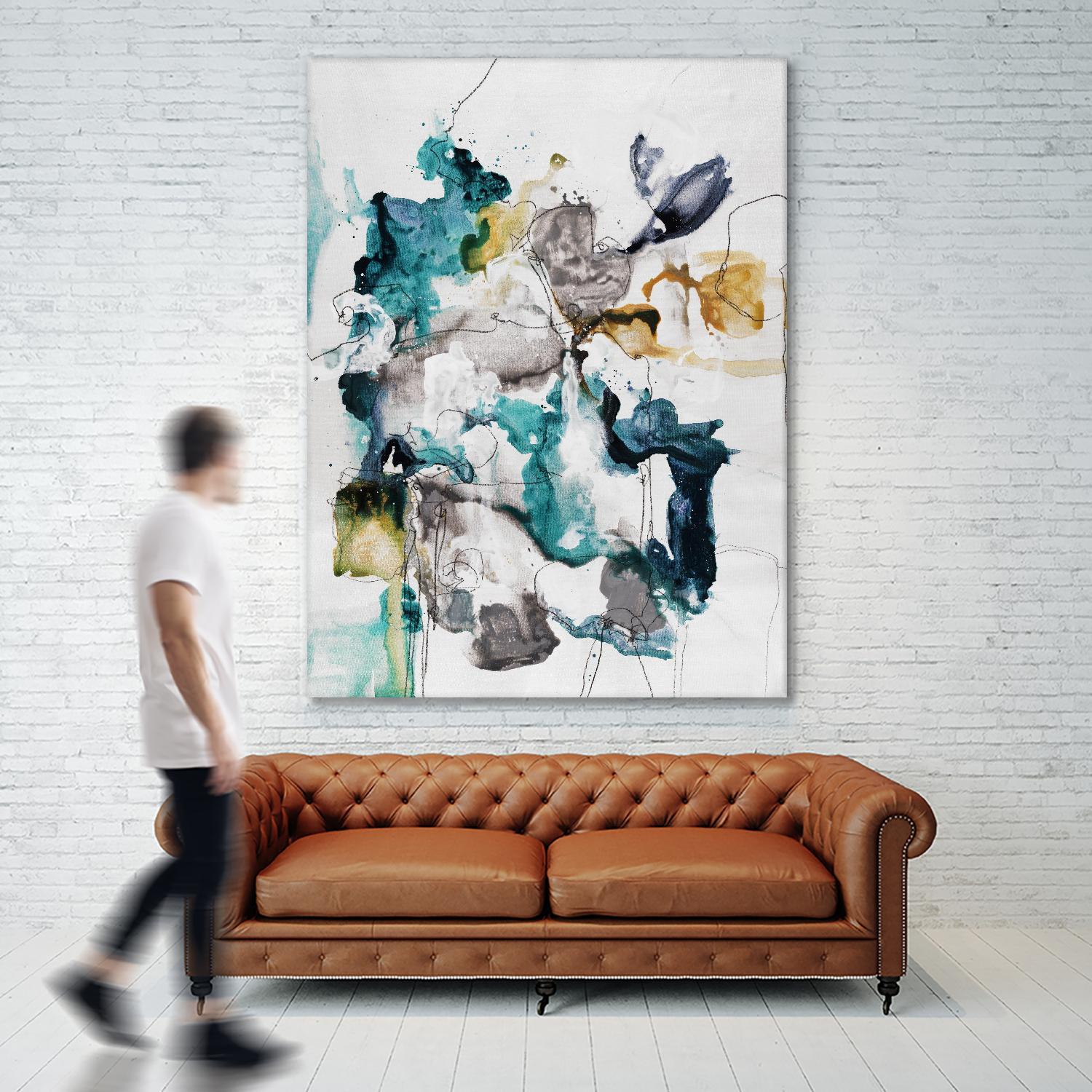 Diffuse II by Daleno Art on GIANT ART - green abstract abstrait