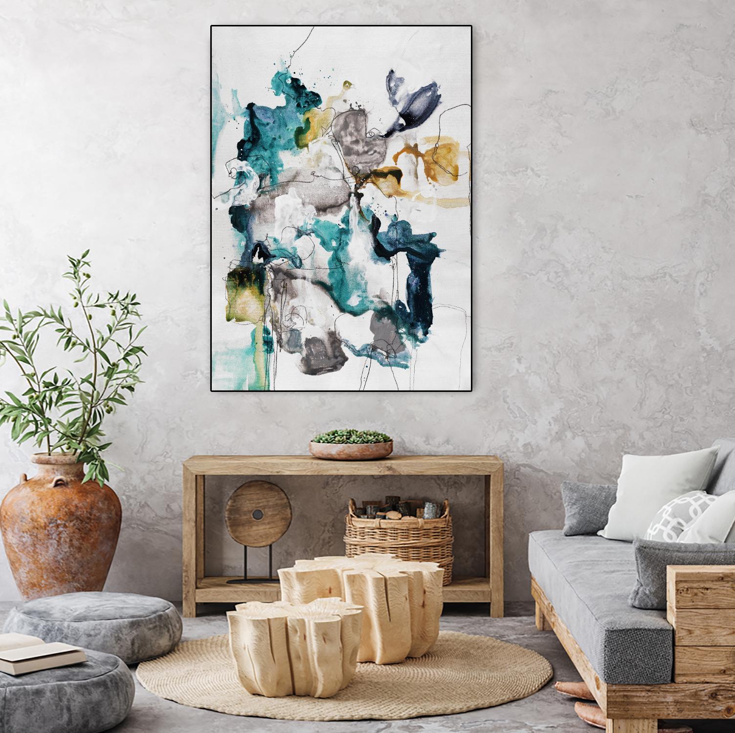 Diffuse II by Daleno Art on GIANT ART - green abstract abstrait