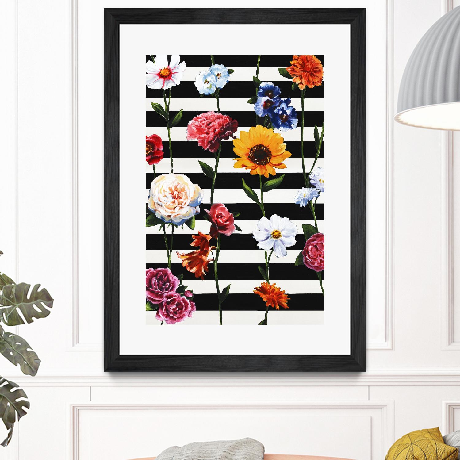 Streakes of Flowers by Daleno Art on GIANT ART - orange florals abstrait