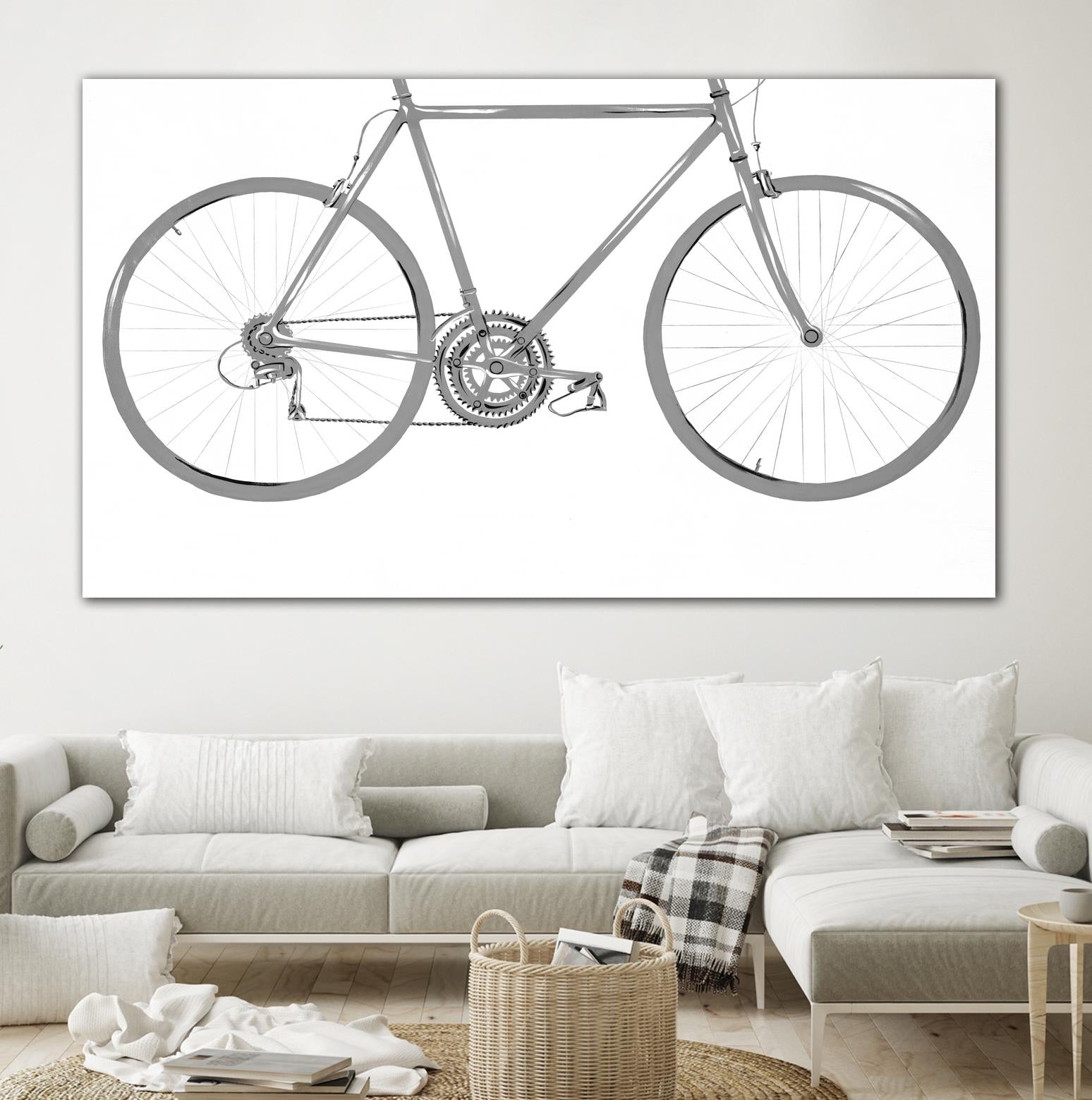 Energy Saved and Burned by Daleno Art on GIANT ART - grey figurative bicyclette