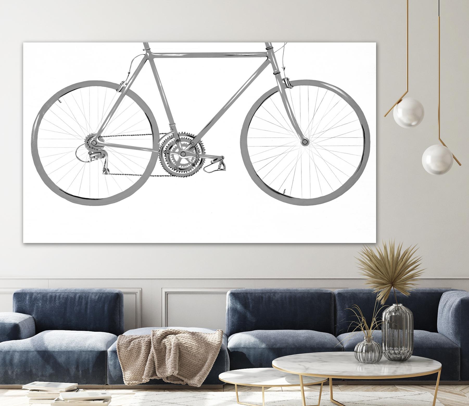 Energy Saved and Burned by Daleno Art on GIANT ART - grey figurative bicyclette