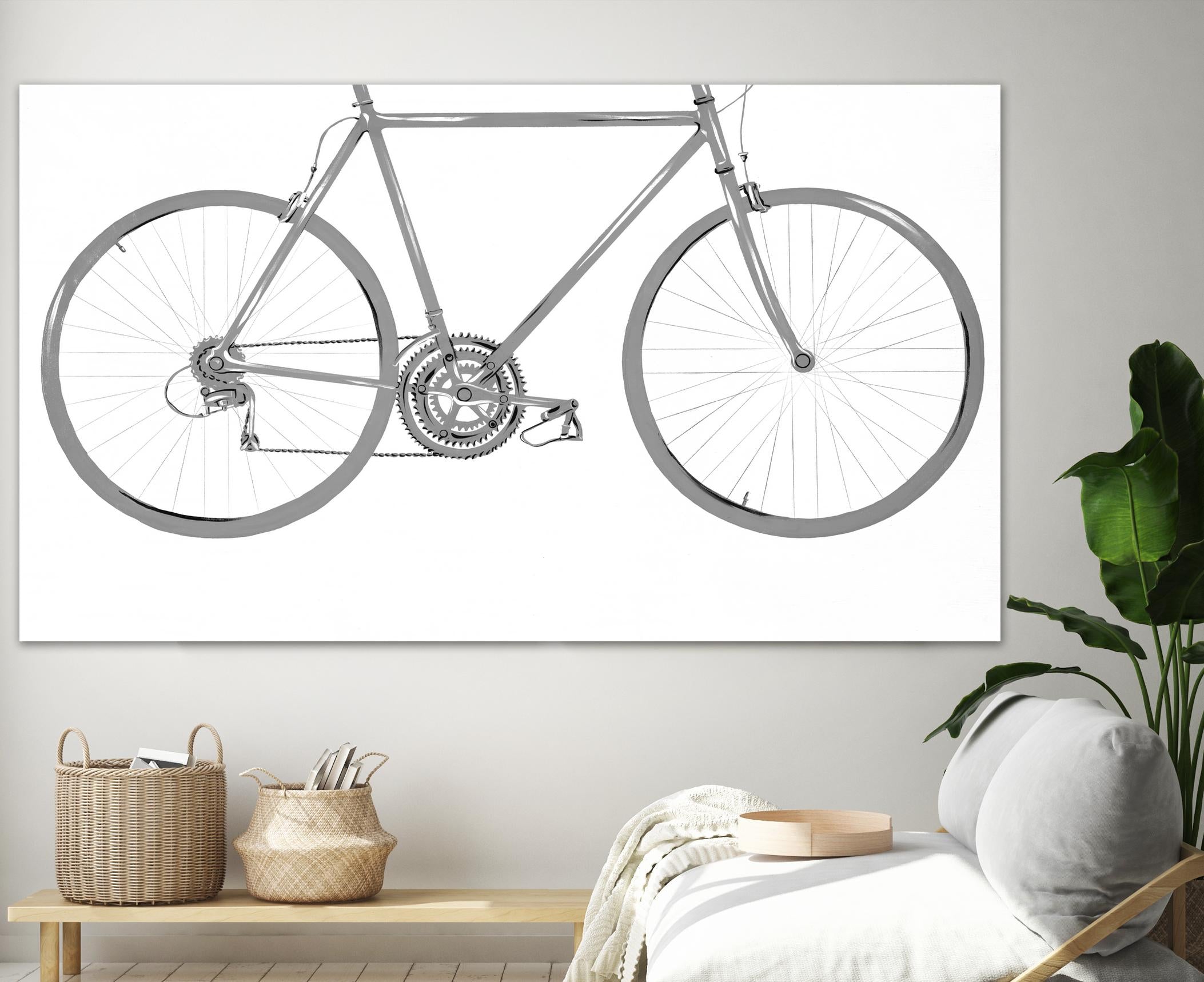 Energy Saved and Burned by Daleno Art on GIANT ART - grey figurative bicyclette
