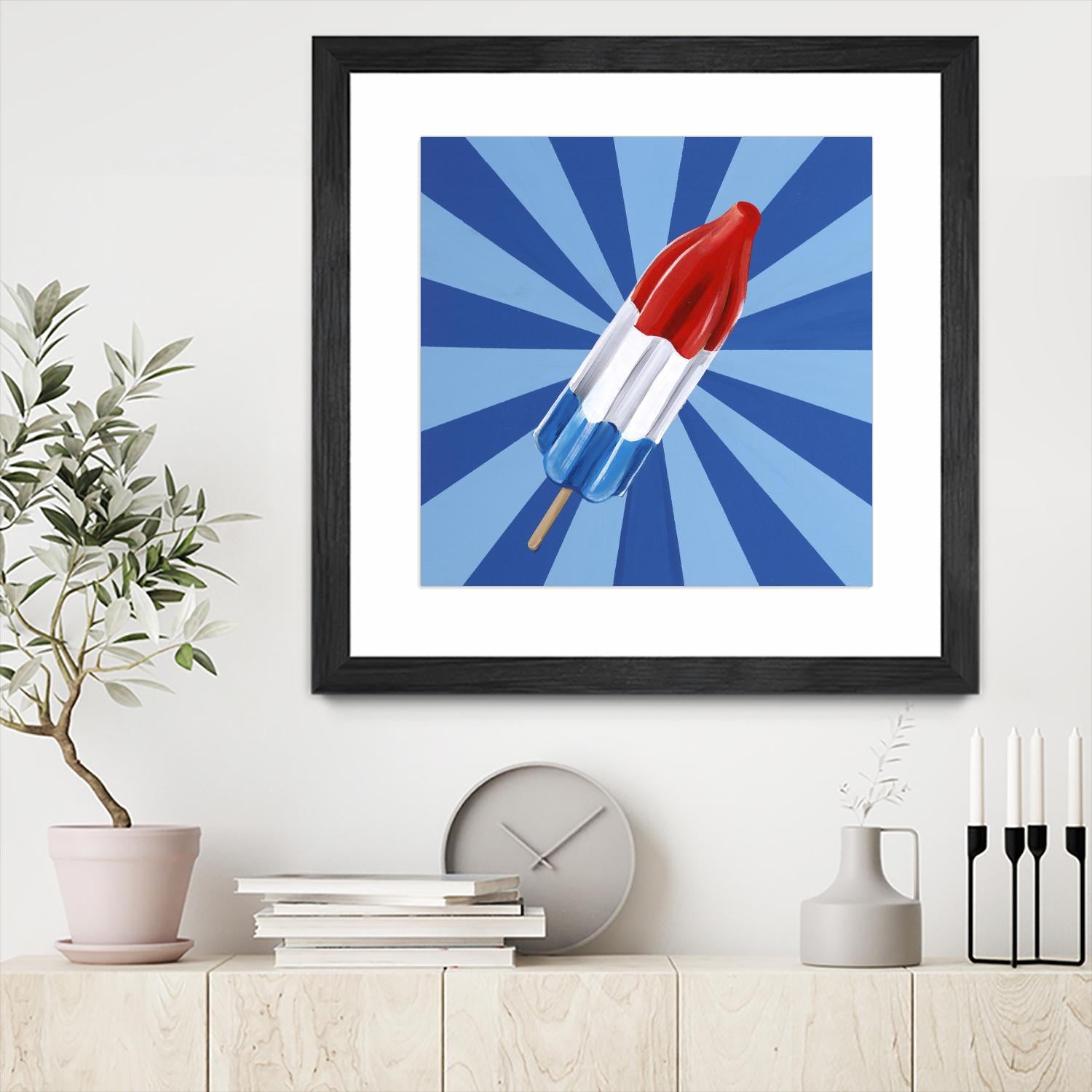 Daily Cravings VI by Daleno Art on GIANT ART - red abstract popsicle