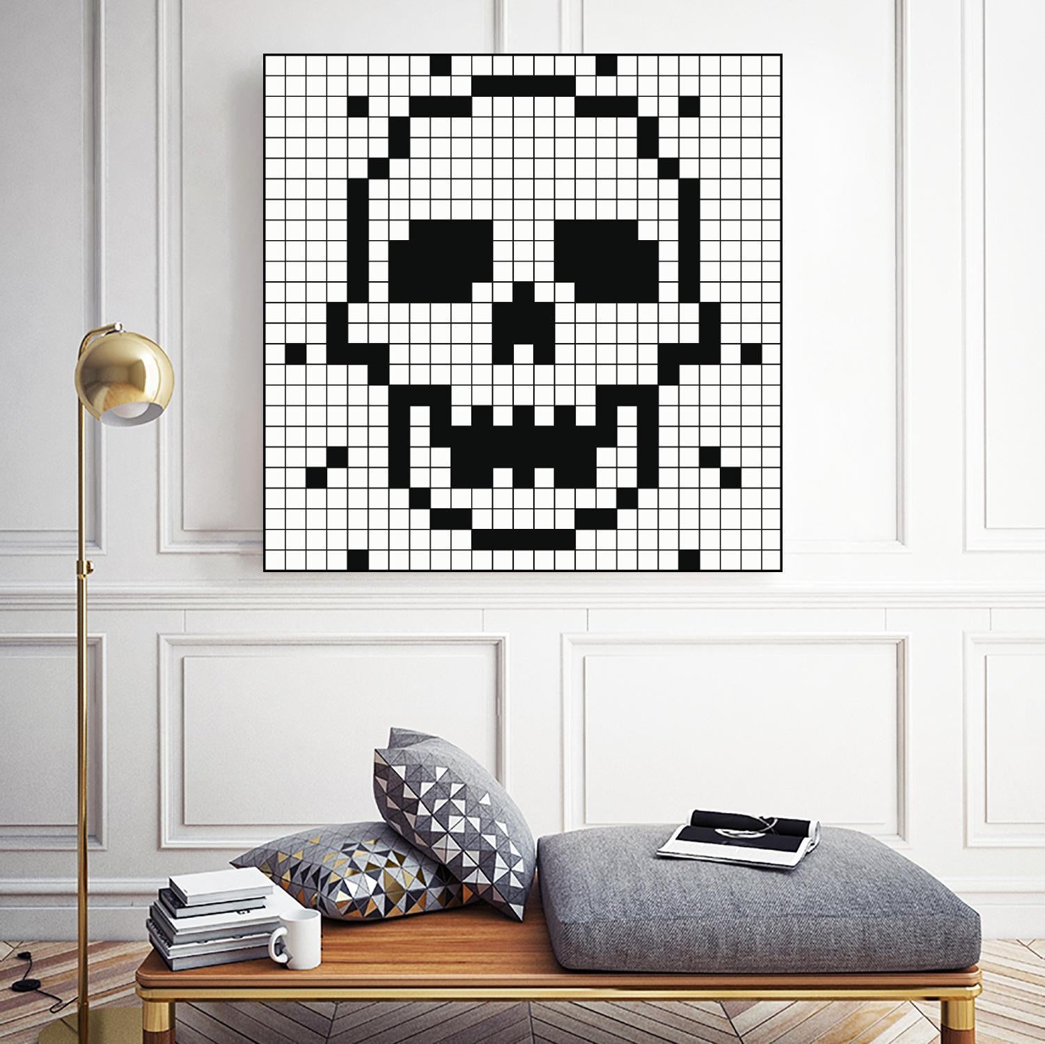 Crossed my Mind by Daleno Art on GIANT ART - white black&white skeleton